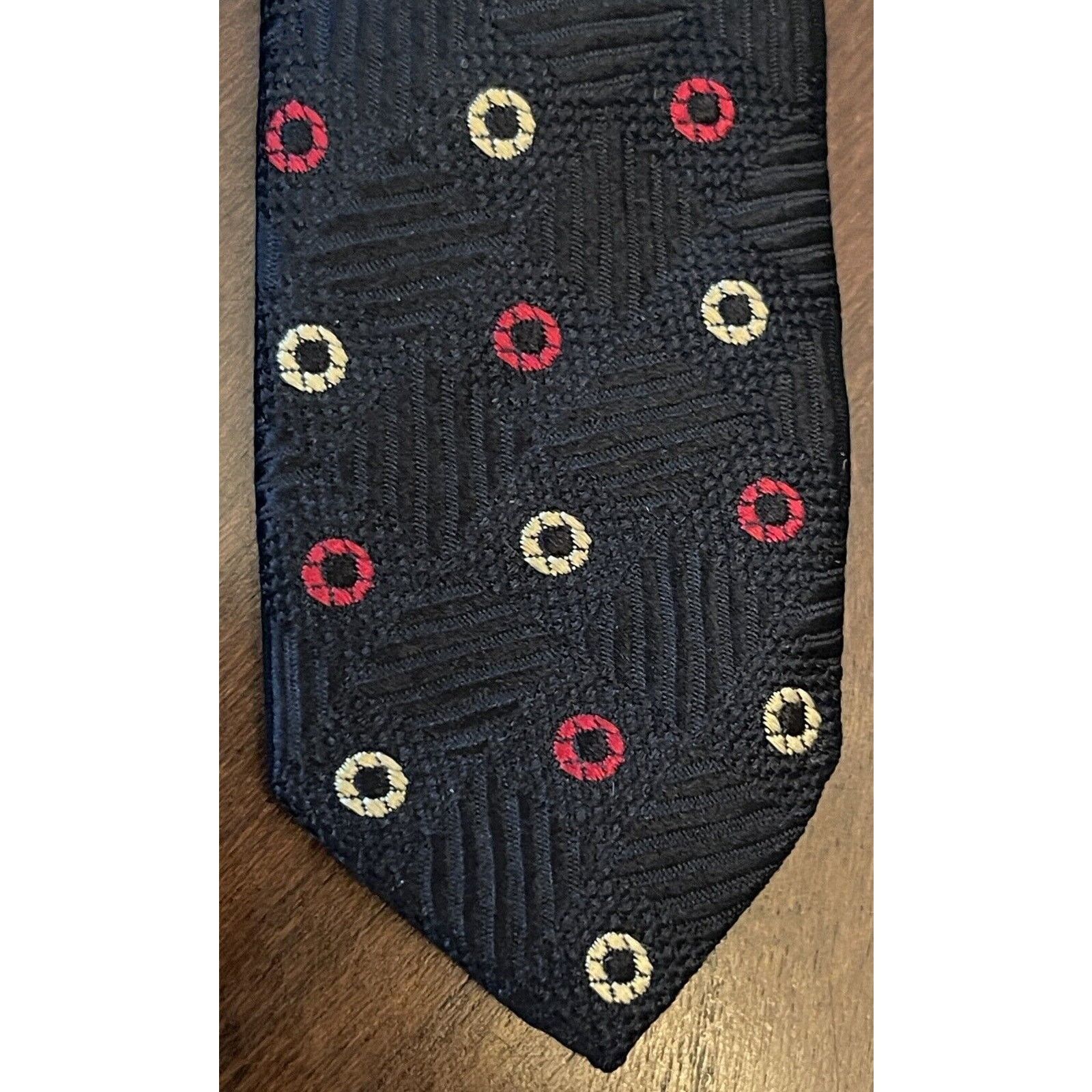 Burma Bibas Burma Bibas Black Red Gold 100% Silk Made In Usa Size ONE SIZE - 6 Thumbnail