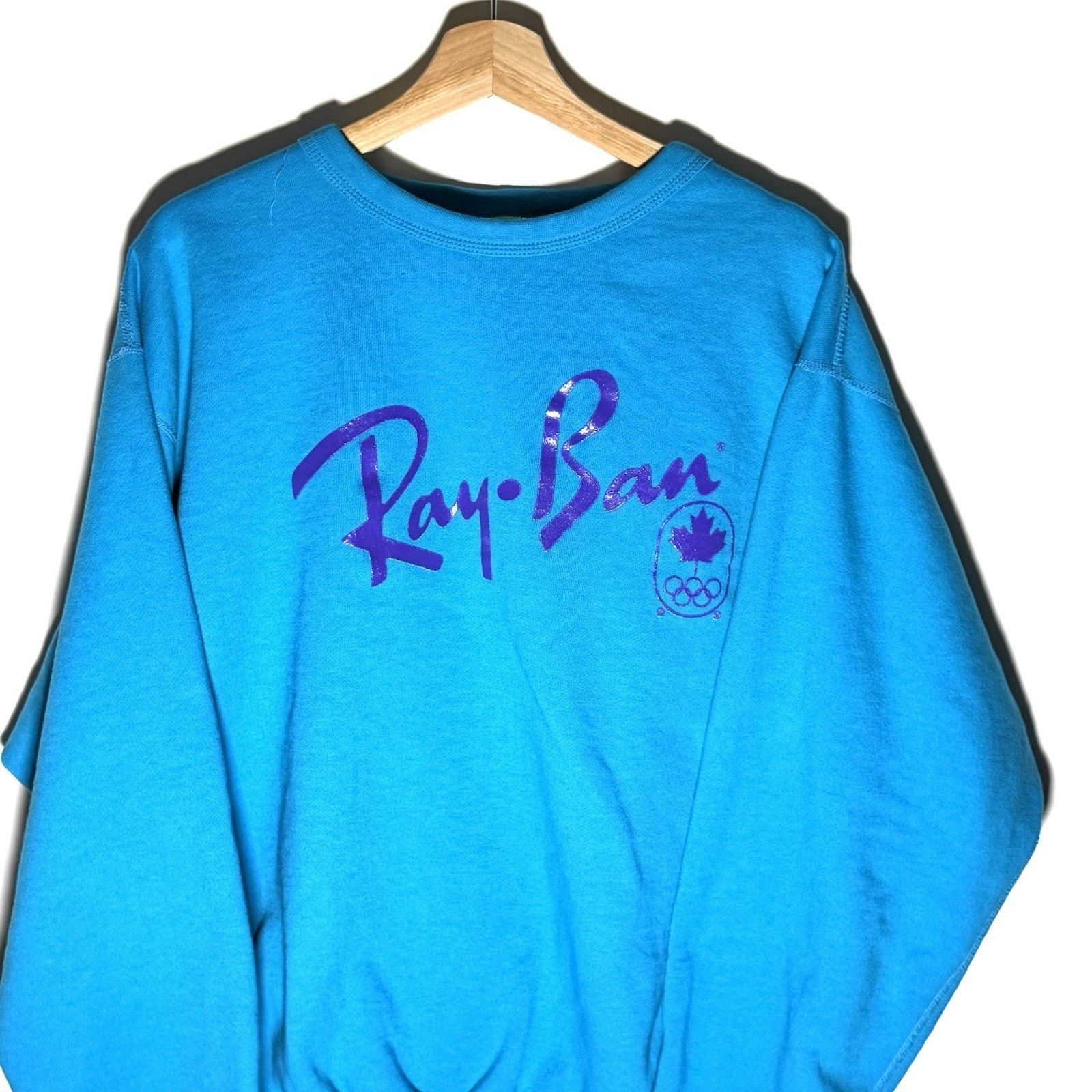 Vintage VTG Rayban Olympics Crewneck Sweatshirt Pullover Size XL Size US XL / EU 56 / 4 - 2 Thumbnail