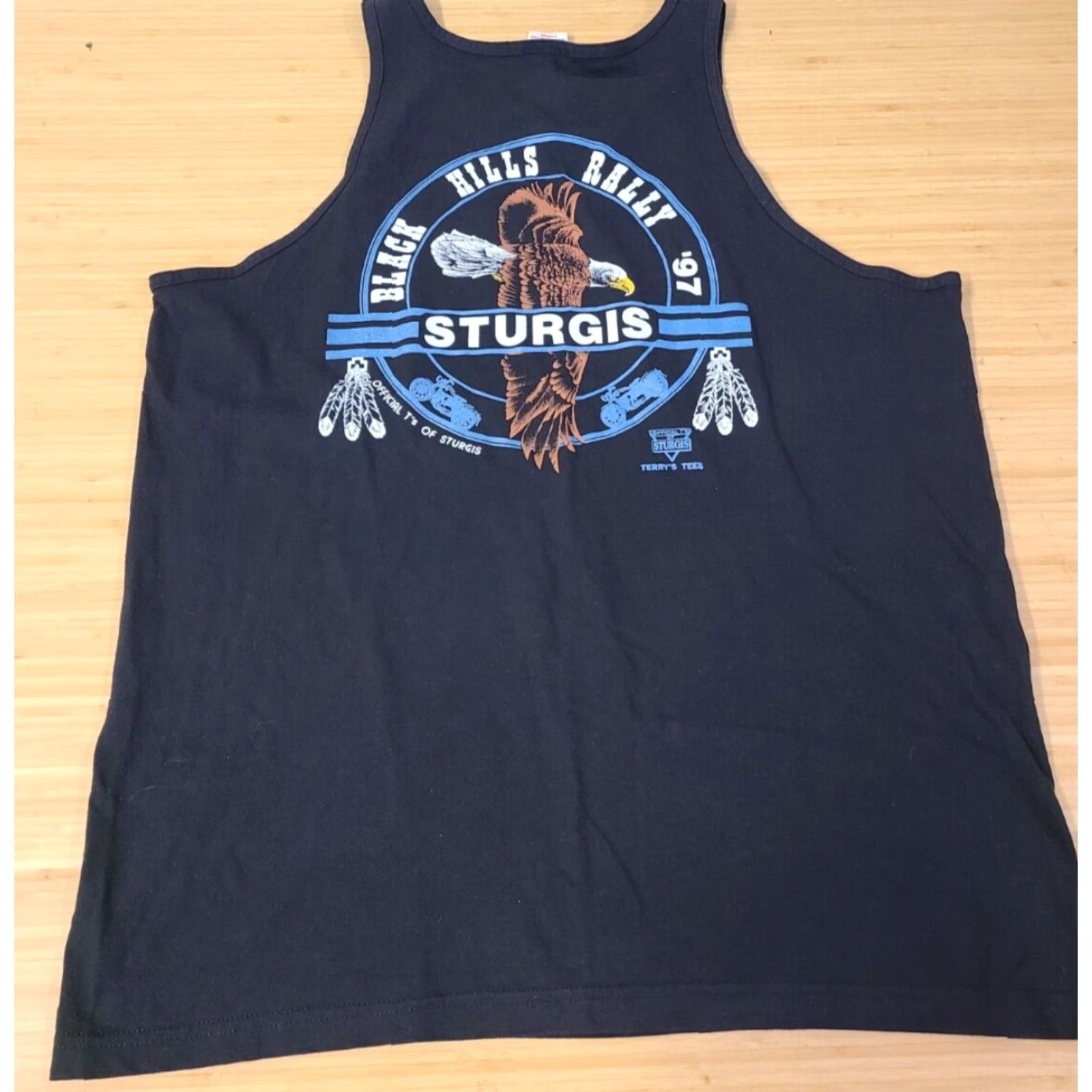 Vintage VINTAGE Sturgis Tank Top Black Hills Motorcycle Rally XL Black Eagle Graphic 90s Mens Size US XL / EU 56 / 4 - 5 Thumbnail