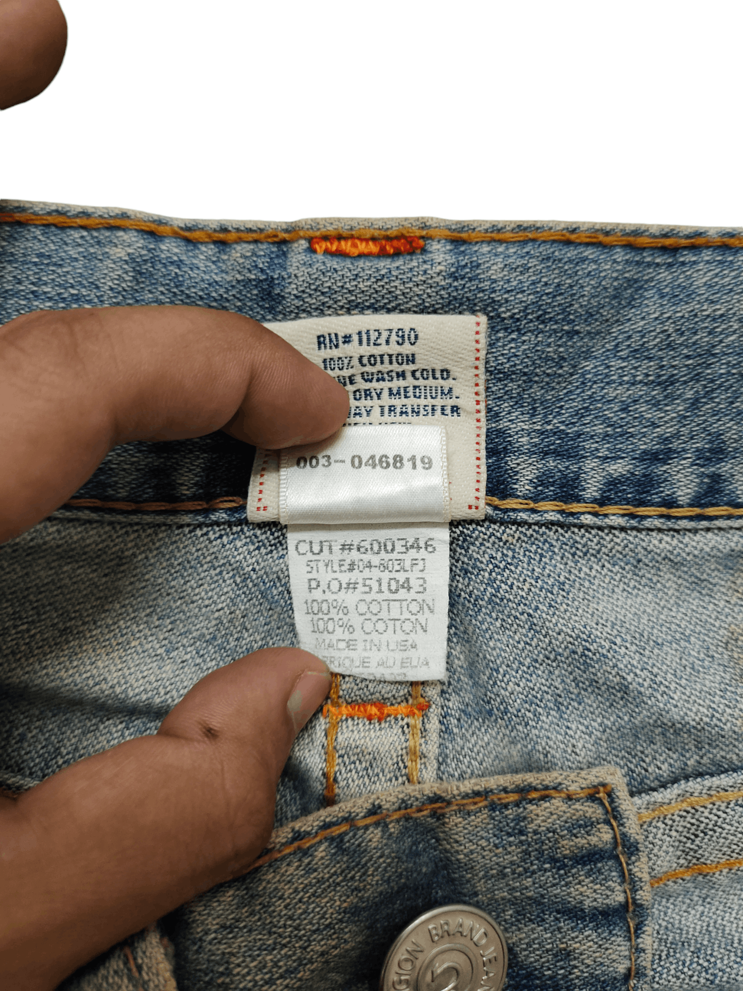 True Religion Flare Jean True Religion Leather Trim Distress Faded Bootcut Size US 31 - 21 Thumbnail