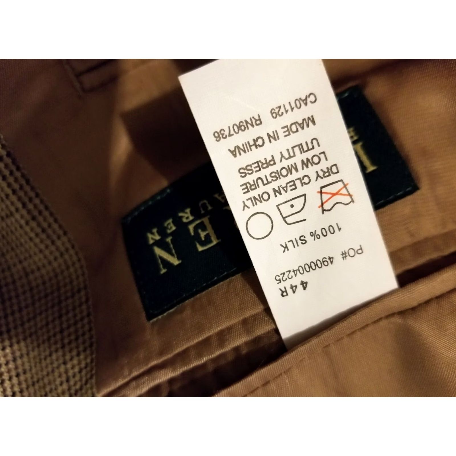 Polo Ralph Lauren Mens Polo Ralph Lauren Silk Sports Jacket Blazer 44R Khaki Size US XXL / EU 58 / 5 - 7 Thumbnail