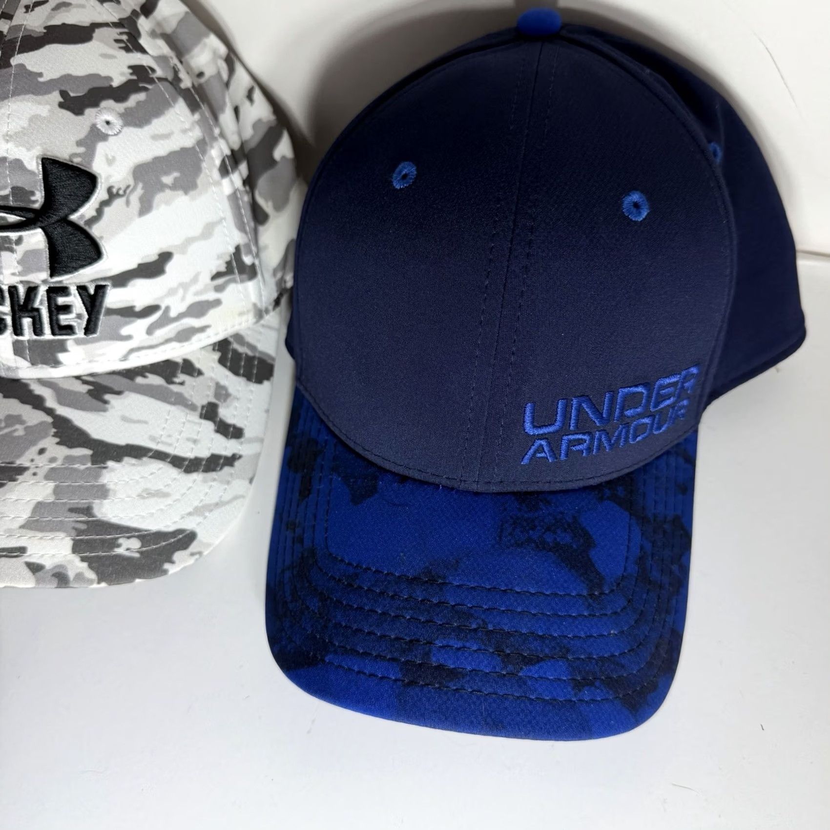 Under Armour Under Armour Hat Cap Lot Of 5 Medium Stretch Fit Hockey Camo Trucker Snap Baseball Cap Unisex Adults Black 5 Medium Fitted SnapBack Moisture Wicking Size ONE SIZE - 6 Thumbnail