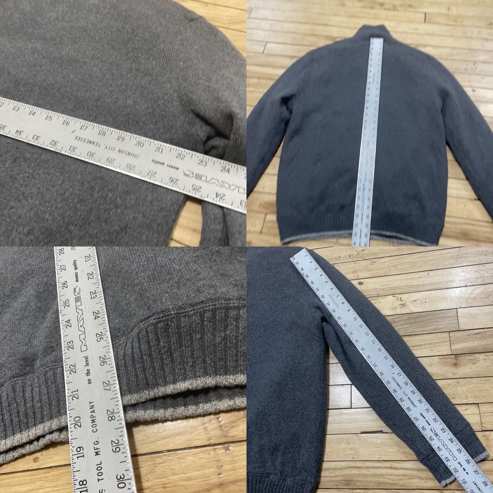 Gap Gap Cardigan Men L Gray Full Zip Wool Blend Lined Capsule Layer Knit Wool Neutral Coat, 2000s y2k, Button, Vintage Inspired, Regular Fit, Mens Size US L / EU 52-54 / 3 - 8 Thumbnail