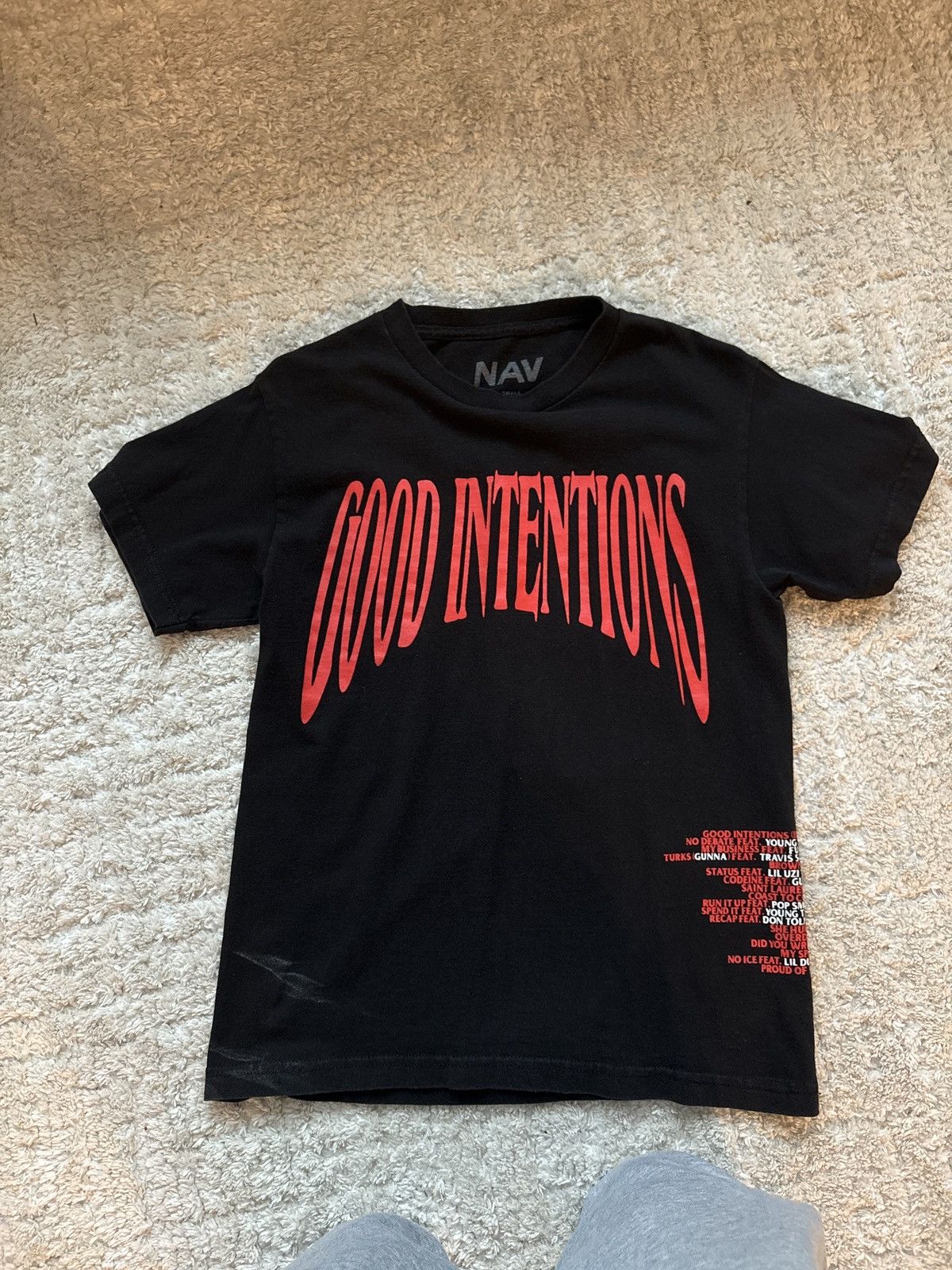 Vlone NAV good intentions tee Size US S / EU 44-46 / 1 - 1 Thumbnail