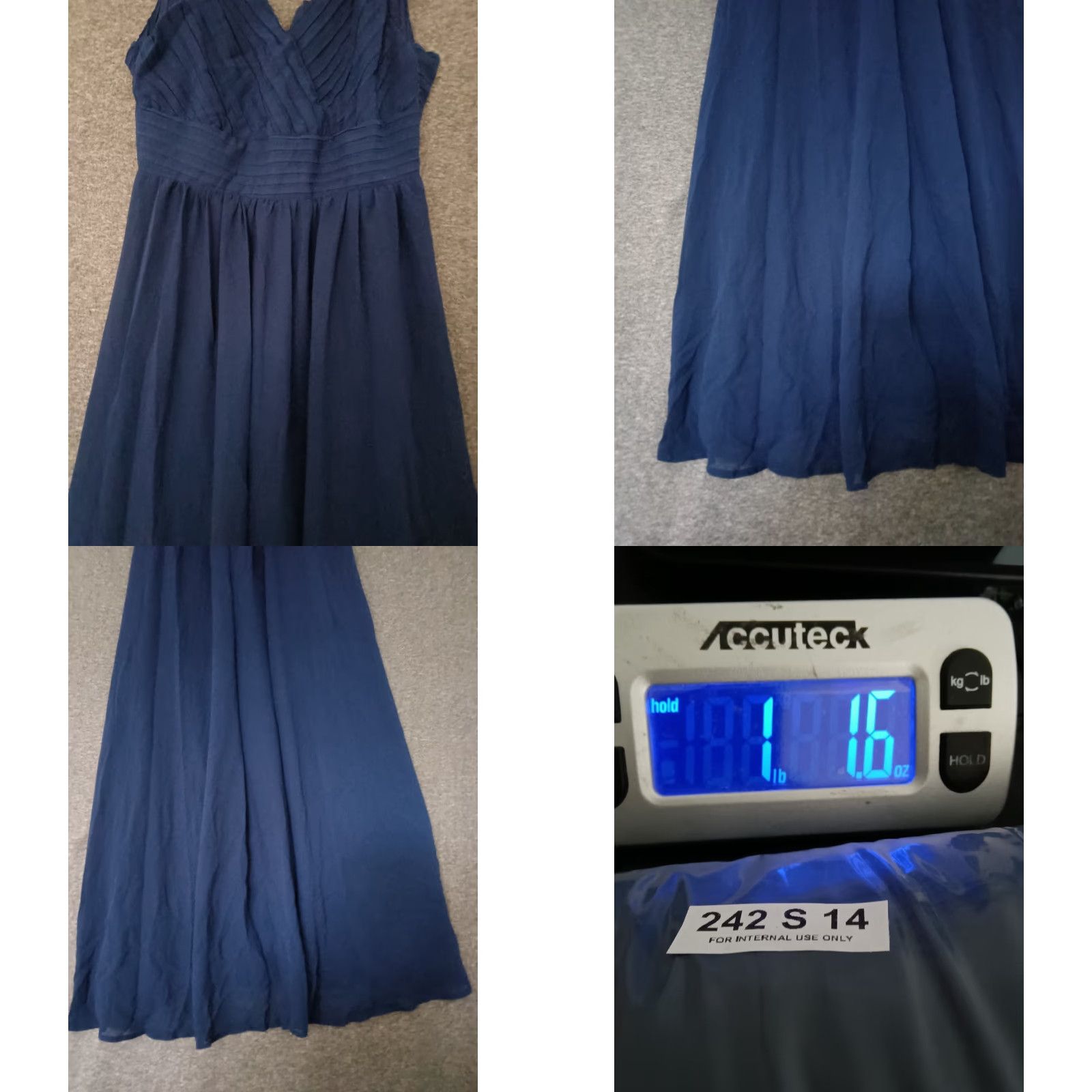 Vintage AOXWomen Blue Maxi Dress V-Neck Sleeveless XS/S Women Formal Wedding Size S / US 4 / IT 40 - 8 Thumbnail