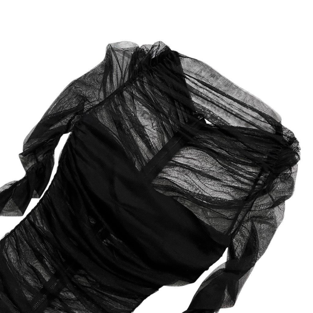 Christopher Esber Christopher Esber Semblance Tulle Overlay Dress in Black Size XS / US 0-2 / IT 36-38 - 3 Thumbnail