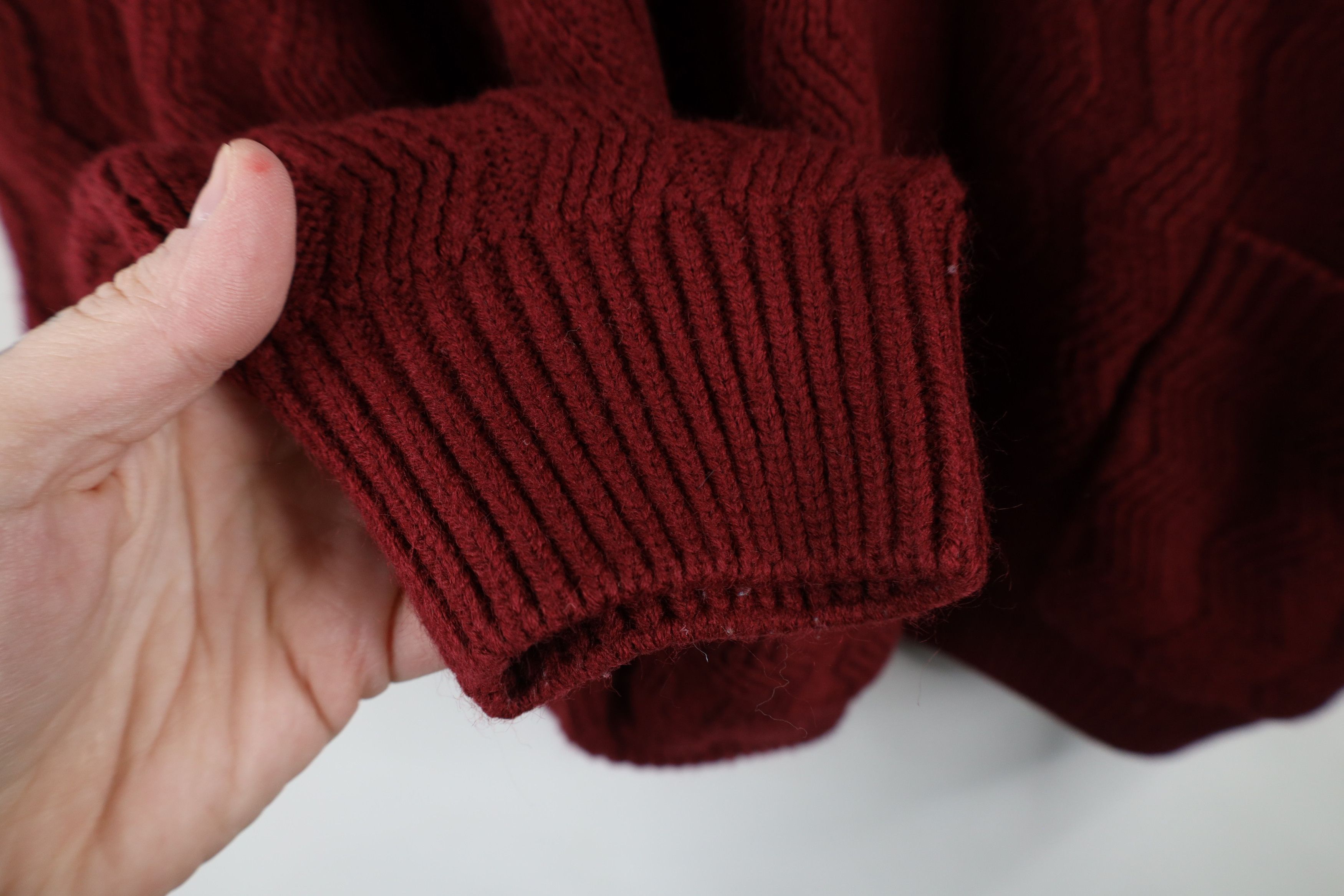 Vintage Vintage 90s Streetwear Ribbed Knit Cardigan Sweater Red Size US XL / EU 56 / 4 - 6 Thumbnail