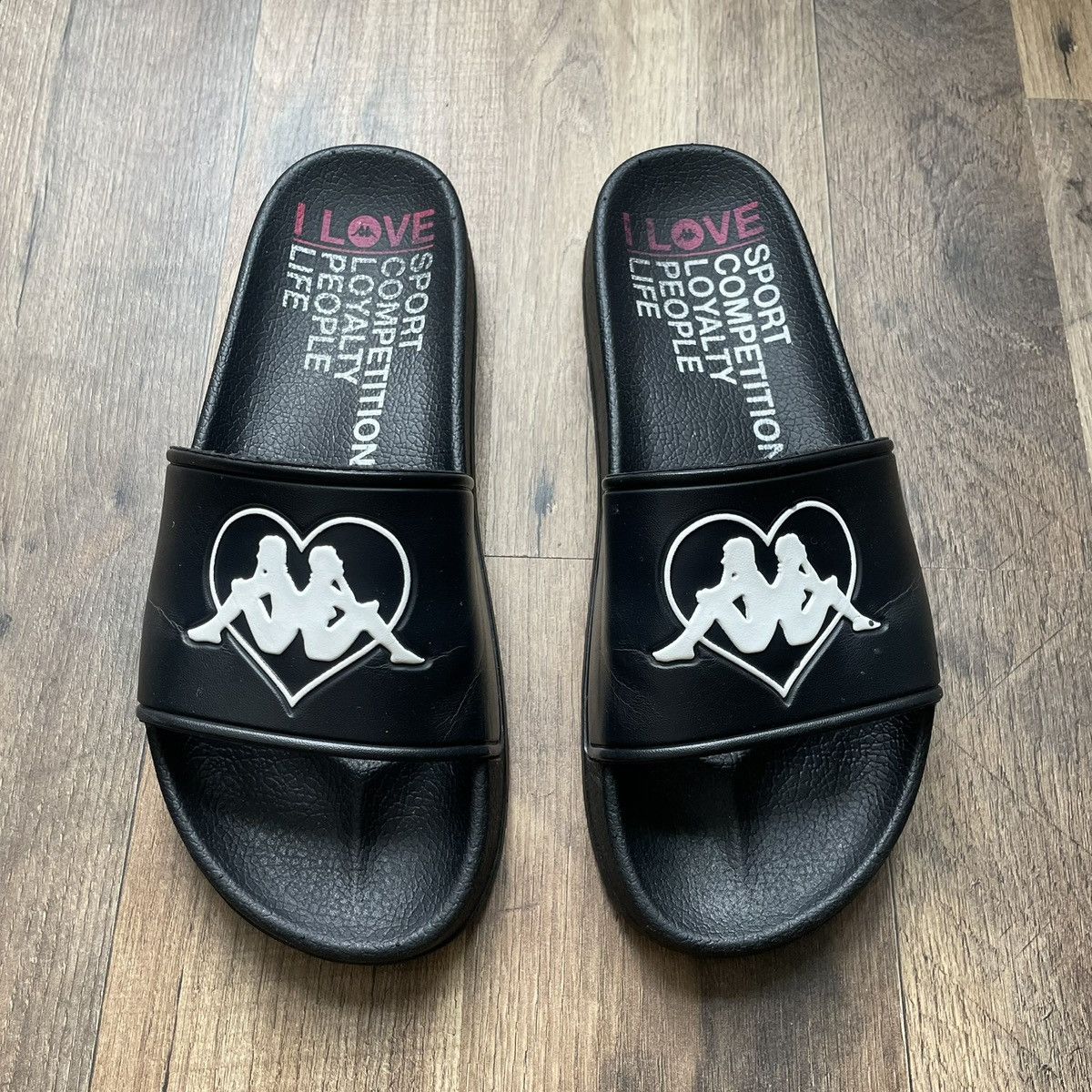 Kappa Kappa Black Unisex Sporty Slide Sandals Size US 8 / EU 41 - 1 Thumbnail
