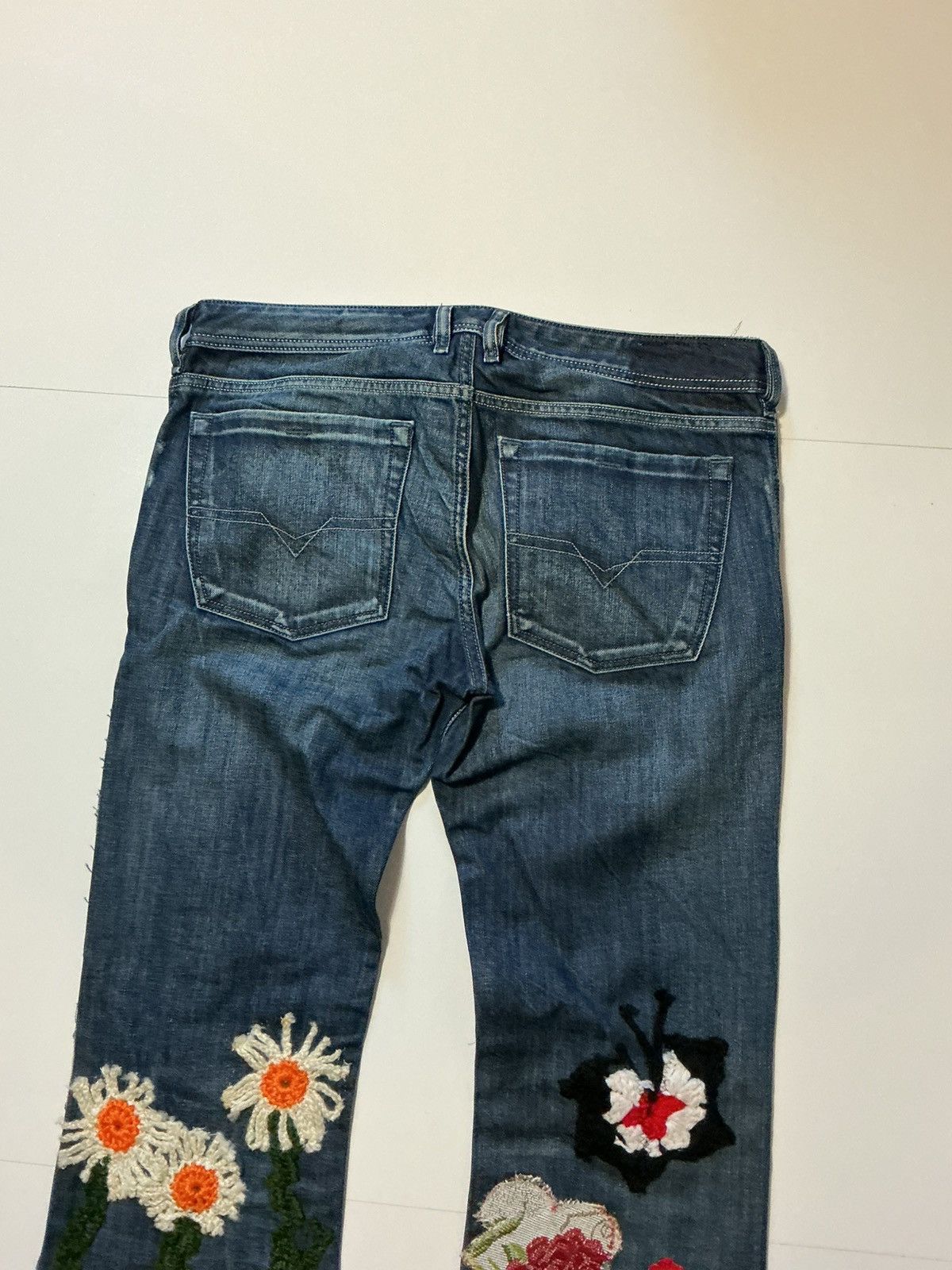 Diesel Diesel Zathan Bootcut Mushroom Shrooms Patchwork Denim Jeans Size US 36 / EU 52 - 5 Thumbnail