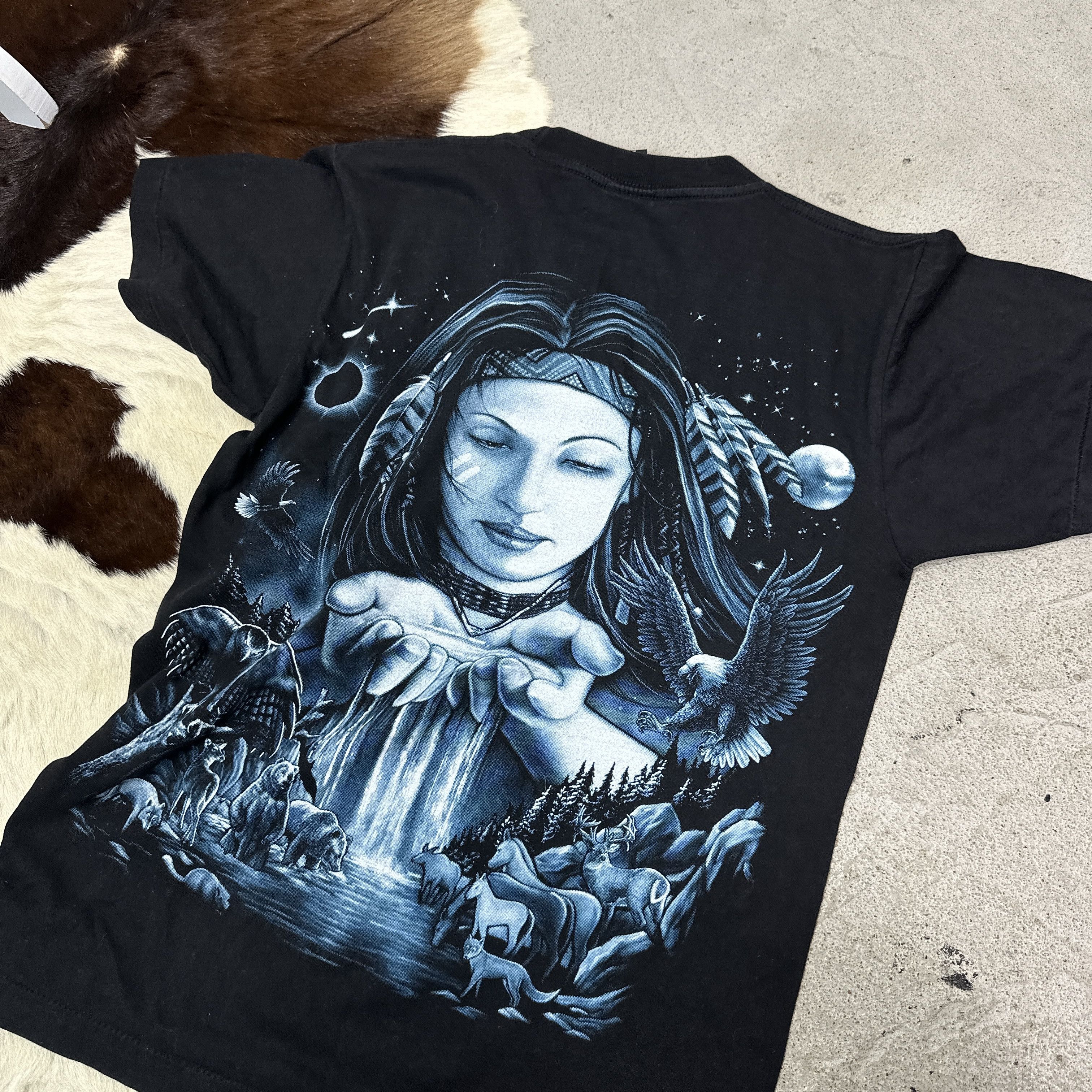 Vintage Vintage Streetwear Grunge Spiritual Printed T-shirt Y2K Size US S / EU 44-46 / 1 - 4 Thumbnail