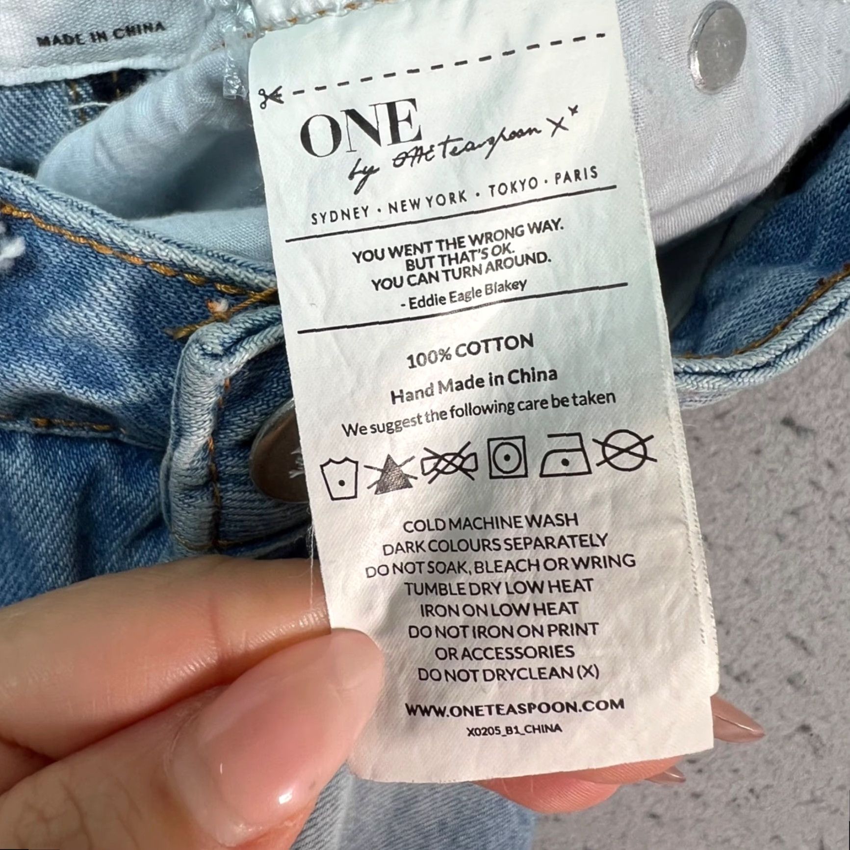 Vintage One Teaspoon Womens Skirt Denim Knee Length Distressed Blue 22 High Rise Frayed Edges Straight & Pencil Vintage Size 40" / US 18 - 6 Thumbnail
