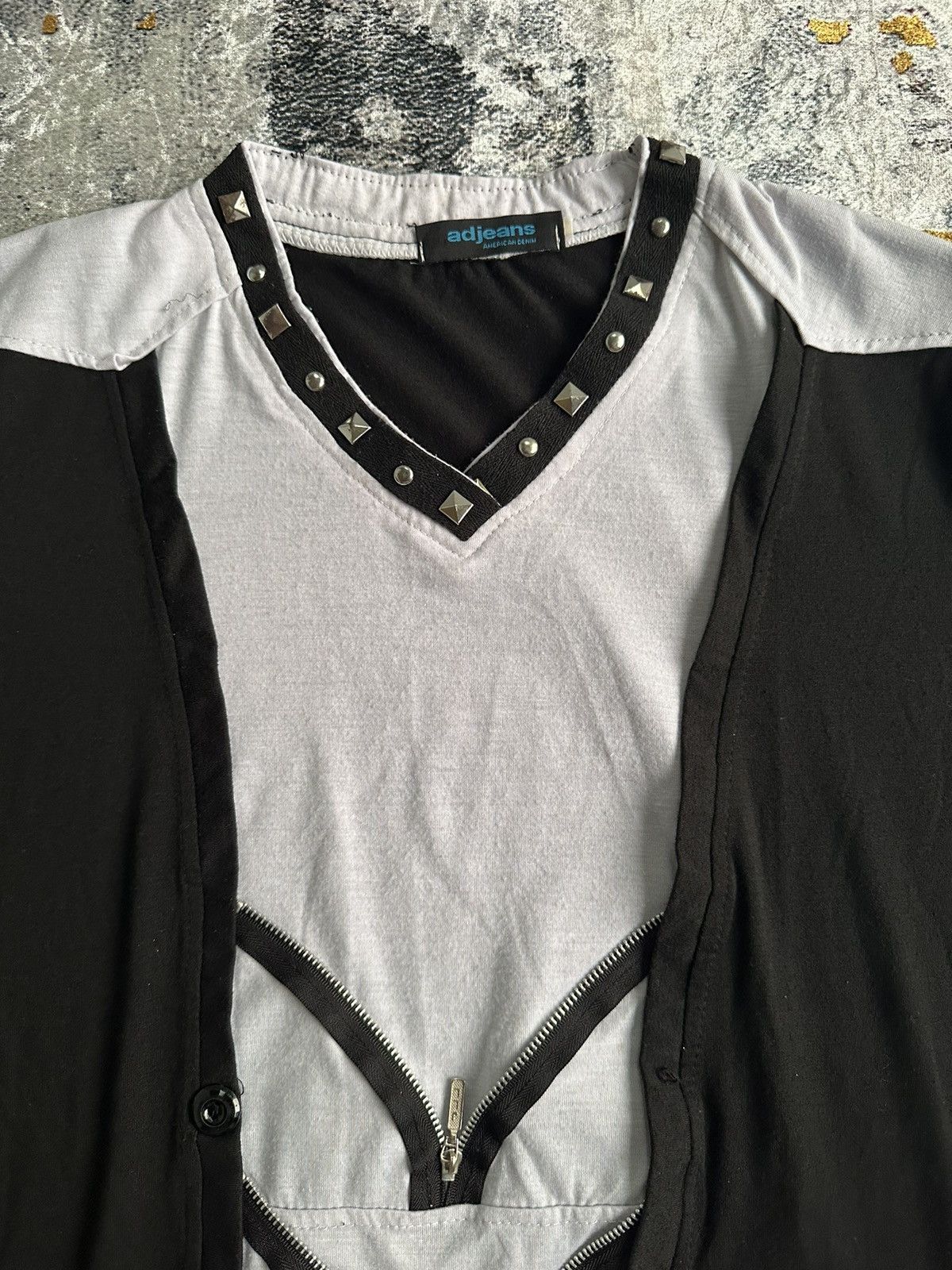 Japanese Brand CRAZY STUDDED ADJEANS MULTI ZIPPER PUNK STYLED Size US S / EU 44-46 / 1 - 2 Thumbnail