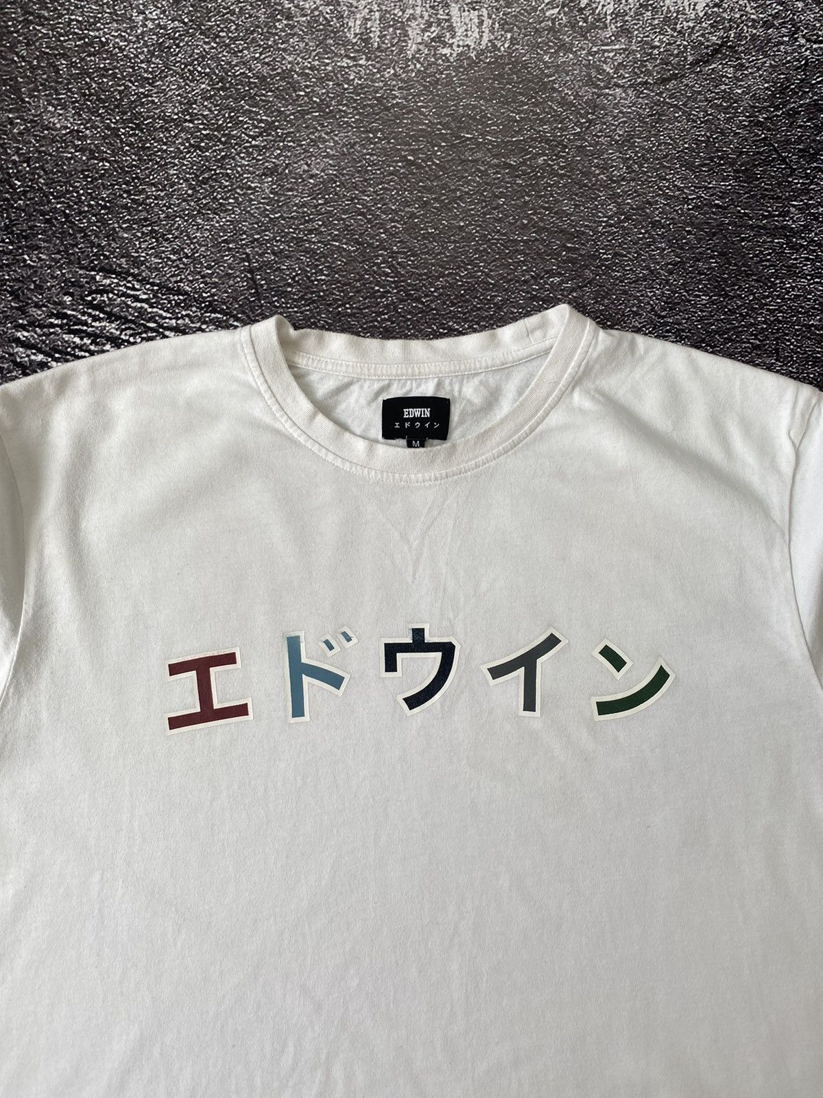 Edwin Edwin Katakana College TS White T-Shirt Size M Size US M / EU 48-50 / 2 - 2 Thumbnail