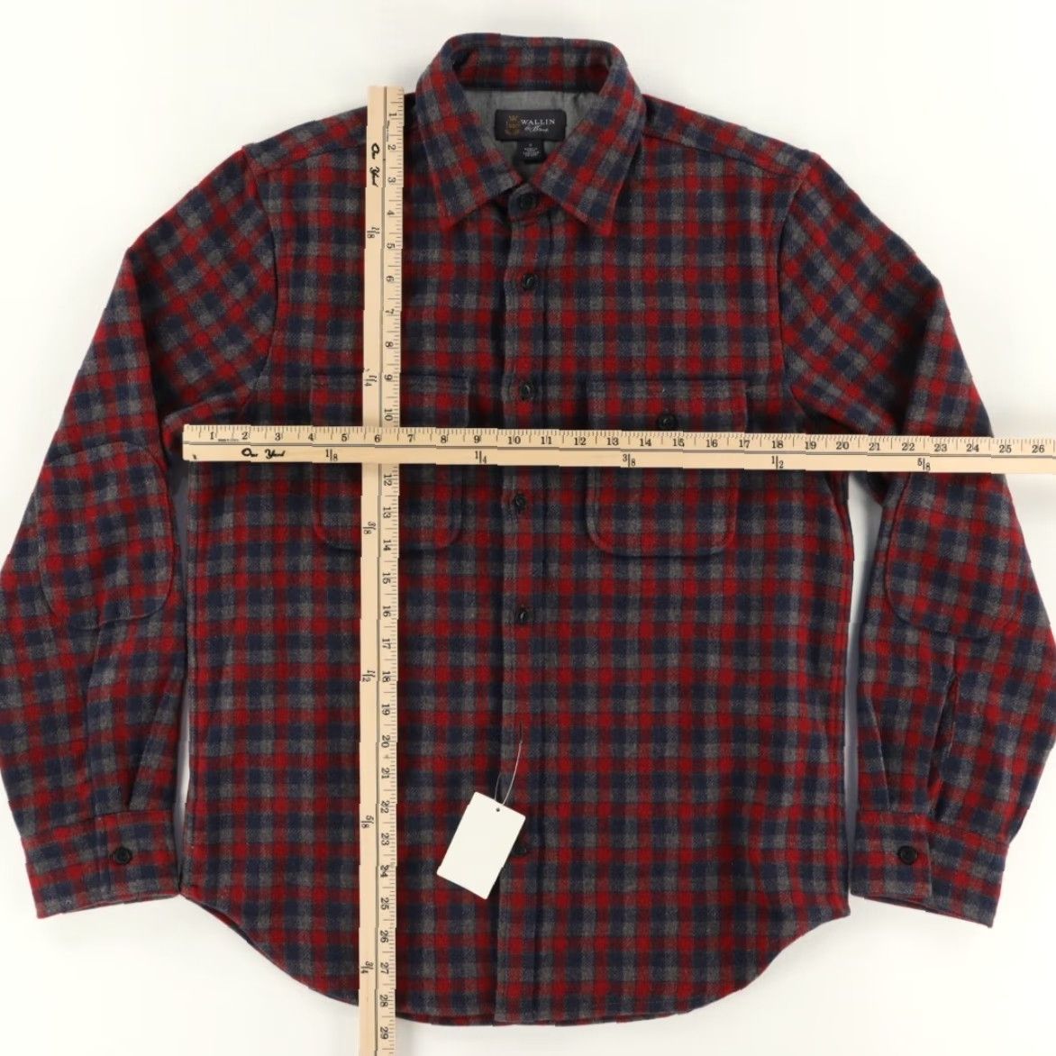 Vintage Wallin & Bros Heavy Flannel Wool Plaid Button Up Shirt Men's S Size US S / EU 44-46 / 1 - 3 Thumbnail