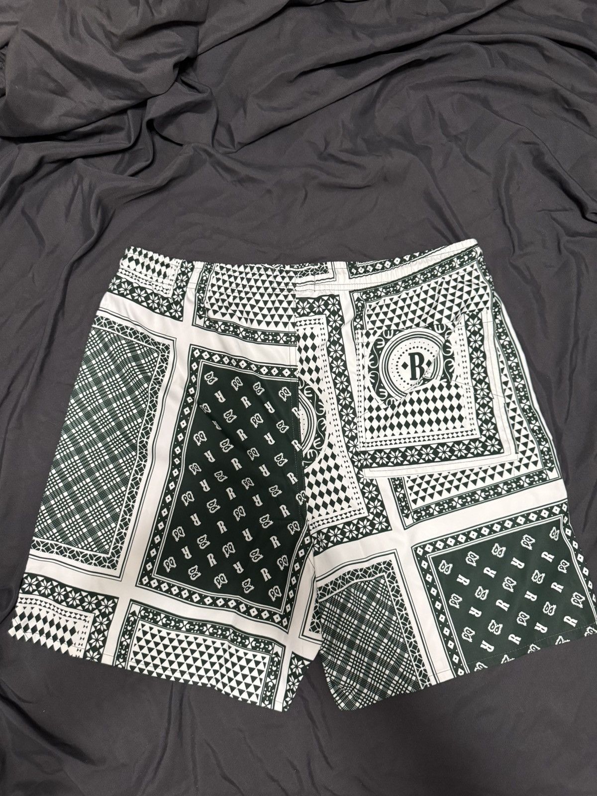 Rhude Rhude Green White Bandana Print Swim Trunk Size US 34 / EU 50 - 2 Thumbnail