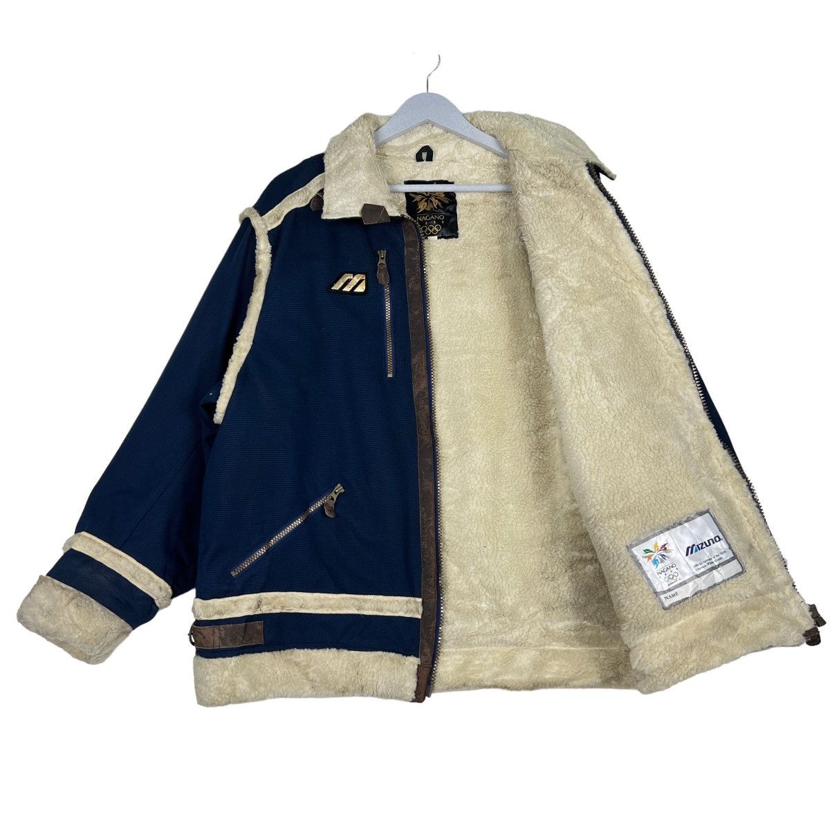 Mizuno ☀️NAGANO JAPAN OLYMPIC 1998 WINTER SHERPA JACKET Size US M / EU 48-50 / 2 - 13 Thumbnail