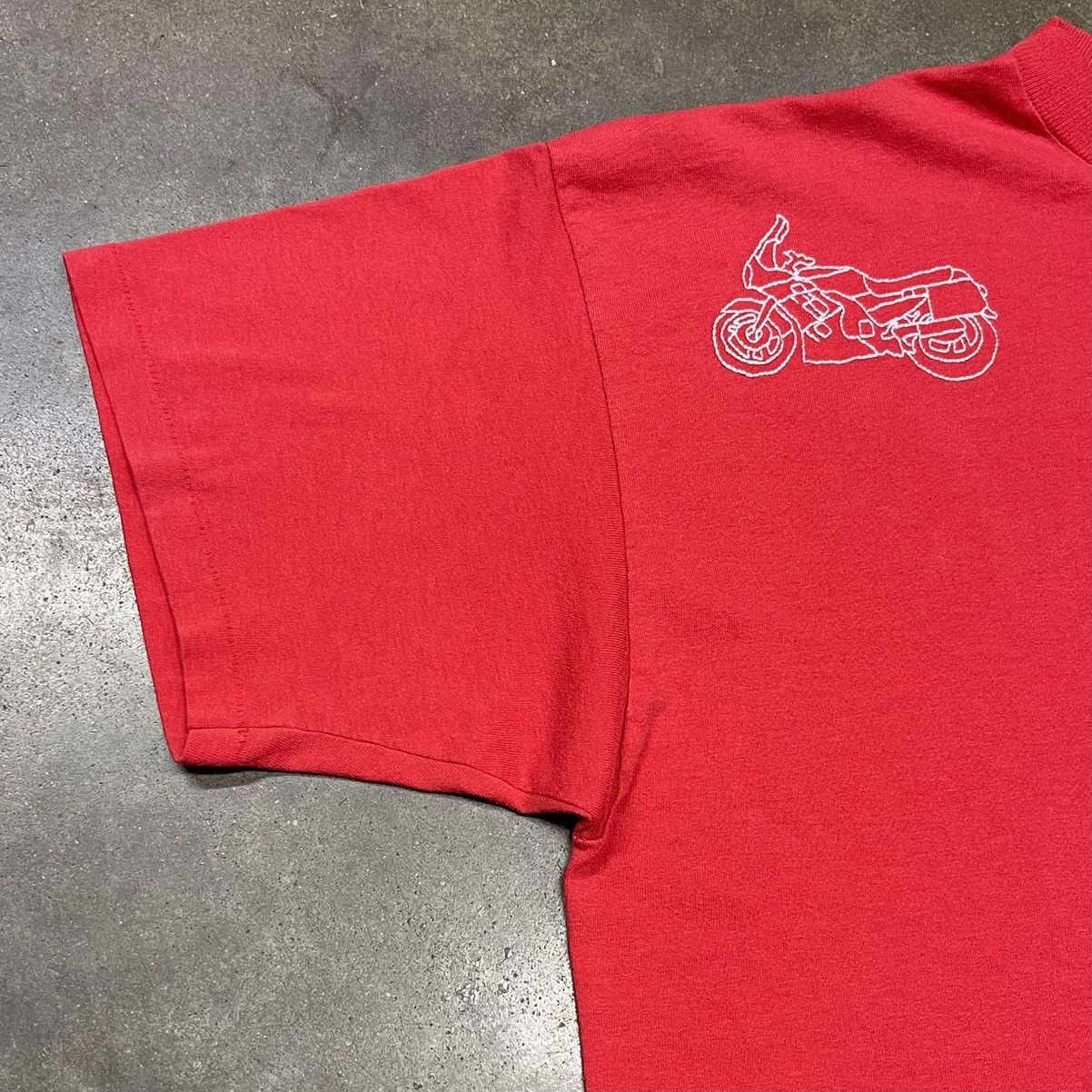 Vintage Vintage 90s Motorcycle Embroidered T-Shirt Single Stitch USA Size US XXL / EU 58 / 5 - 2 Thumbnail