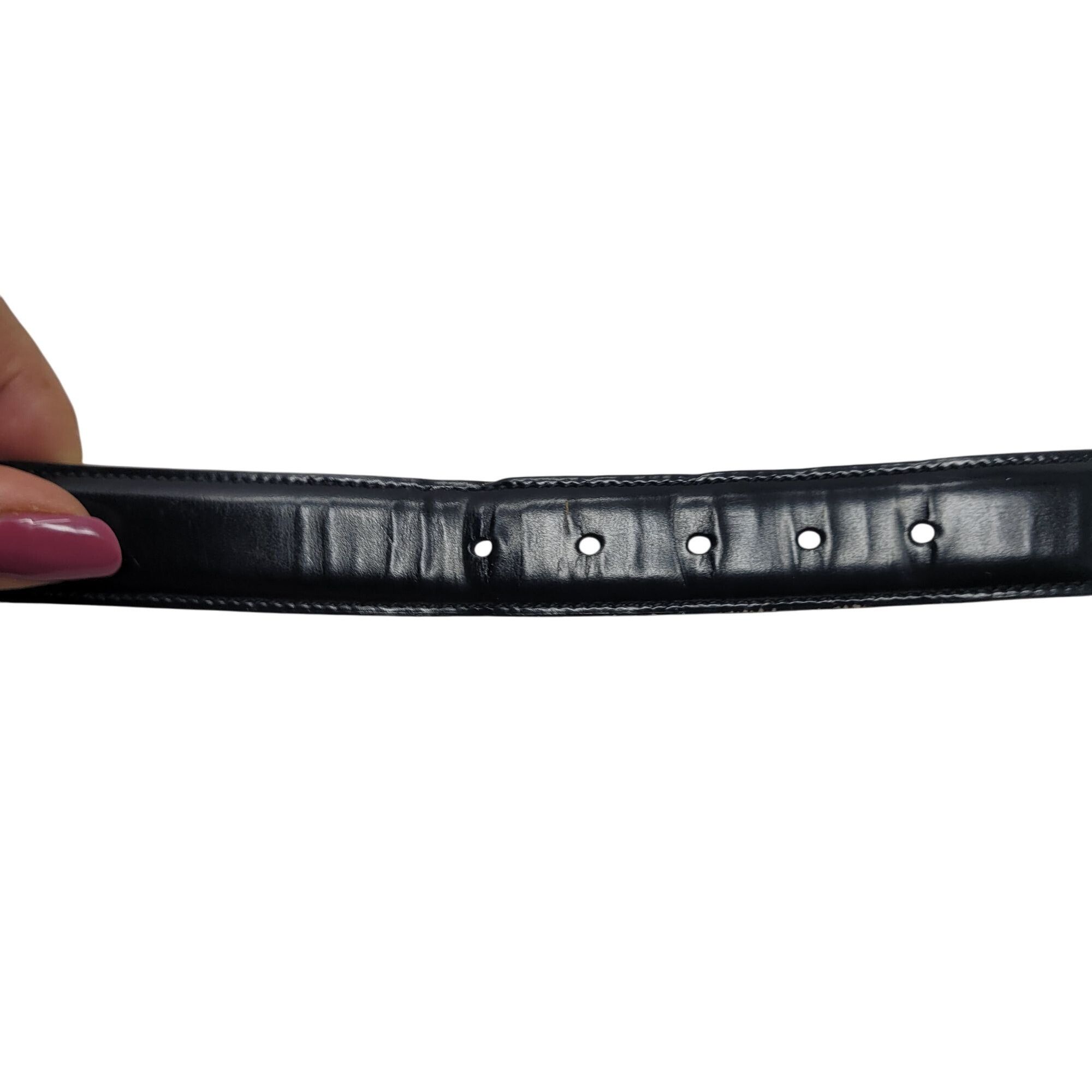 Trafalgar Trafalgar Black Cortina Leather Belt Mens 30 Handmade USA Br Size 30 - 6 Thumbnail