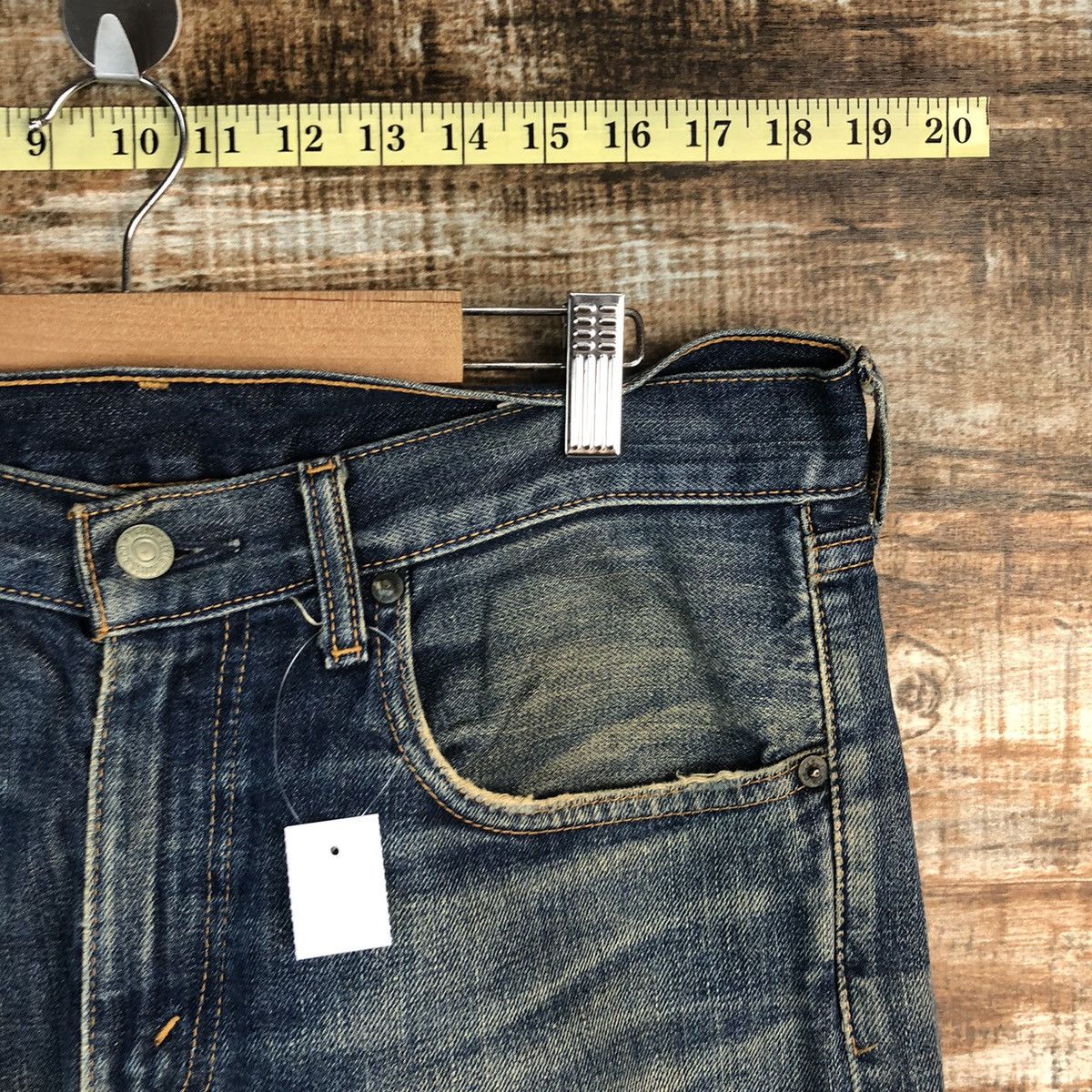 Levi's 505 Levis Blue ripped distressed Denim Pants #1410 Size US 32 / EU 48 - 8 Thumbnail