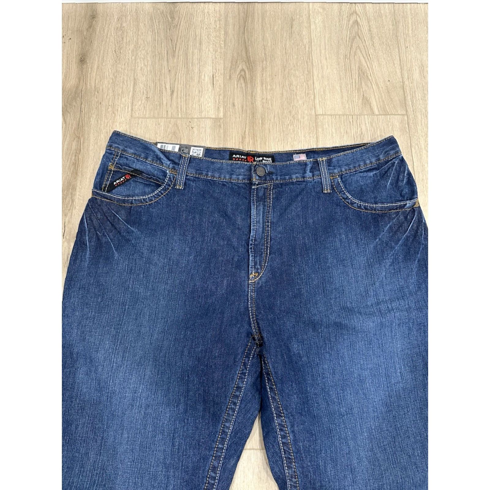 Ariat Ariat Jeans Mens 44x38 Blue Low Rise M4 Boot CAT 2 FR NWT Size US 44 / EU 60 - 4 Thumbnail
