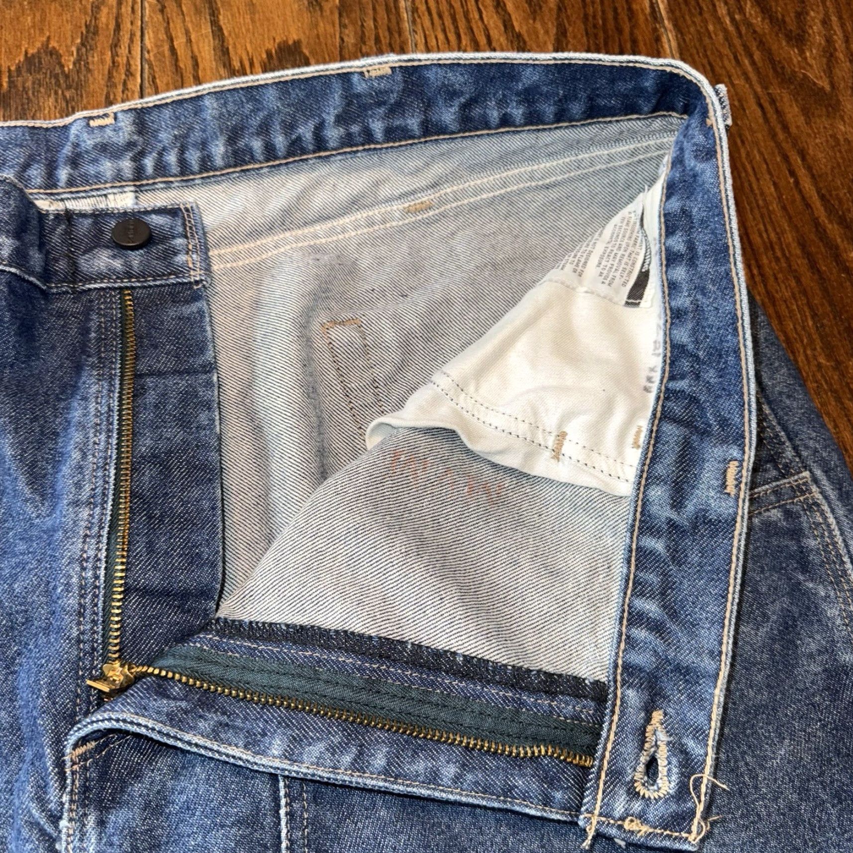 Carhartt VINTAGE Carhartt Jeans Mens 42x30 Flame-Resistant FR Work Carhartt Double Knee Denim Blue 90s Grunge Mens Size US 42 / EU 58 - 6 Thumbnail