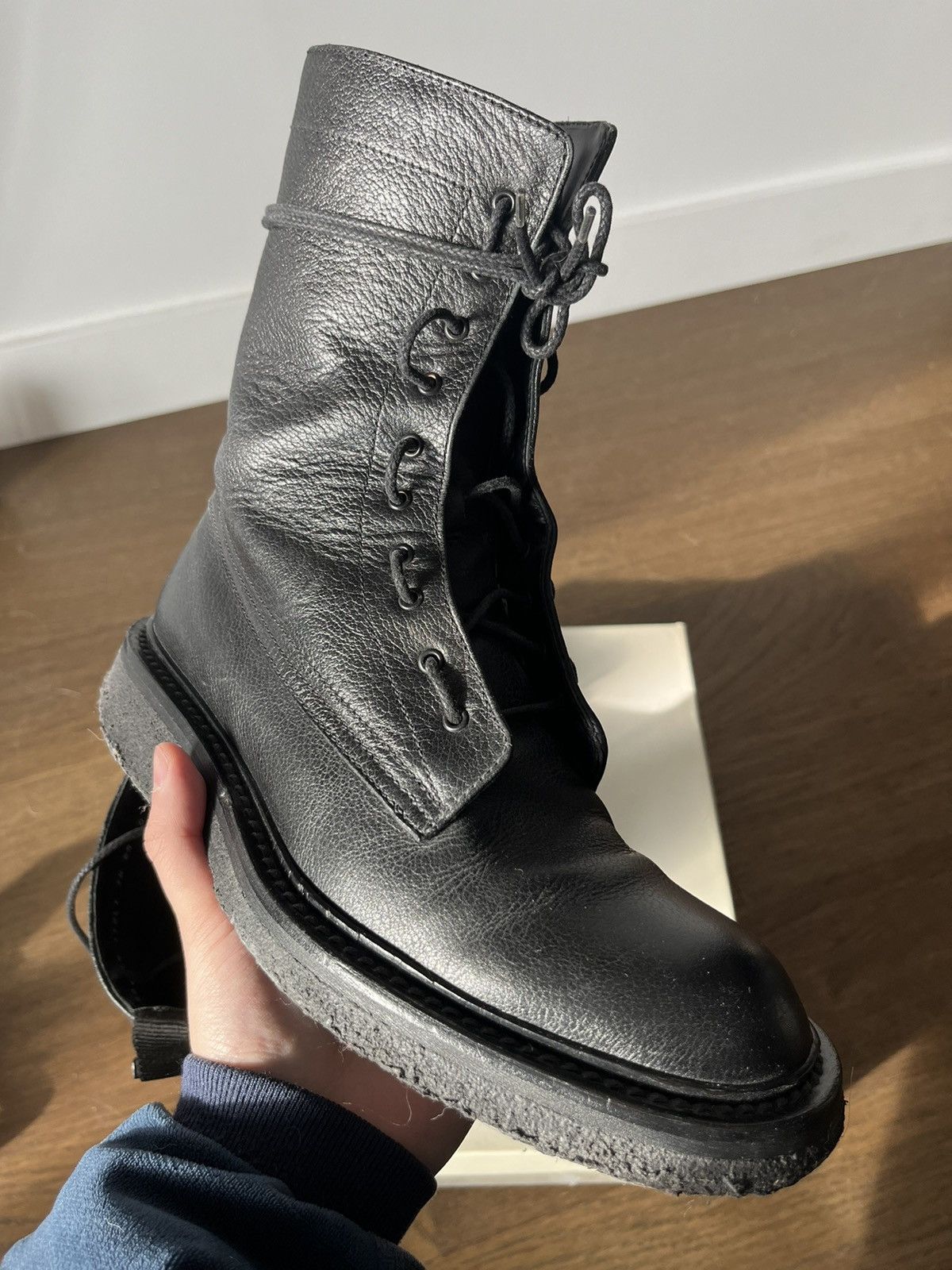 Dior × Hedi Slimane AW07 Dior Homme “Navigate” Combat Boots Size US 7 / EU 40 - 13 Thumbnail