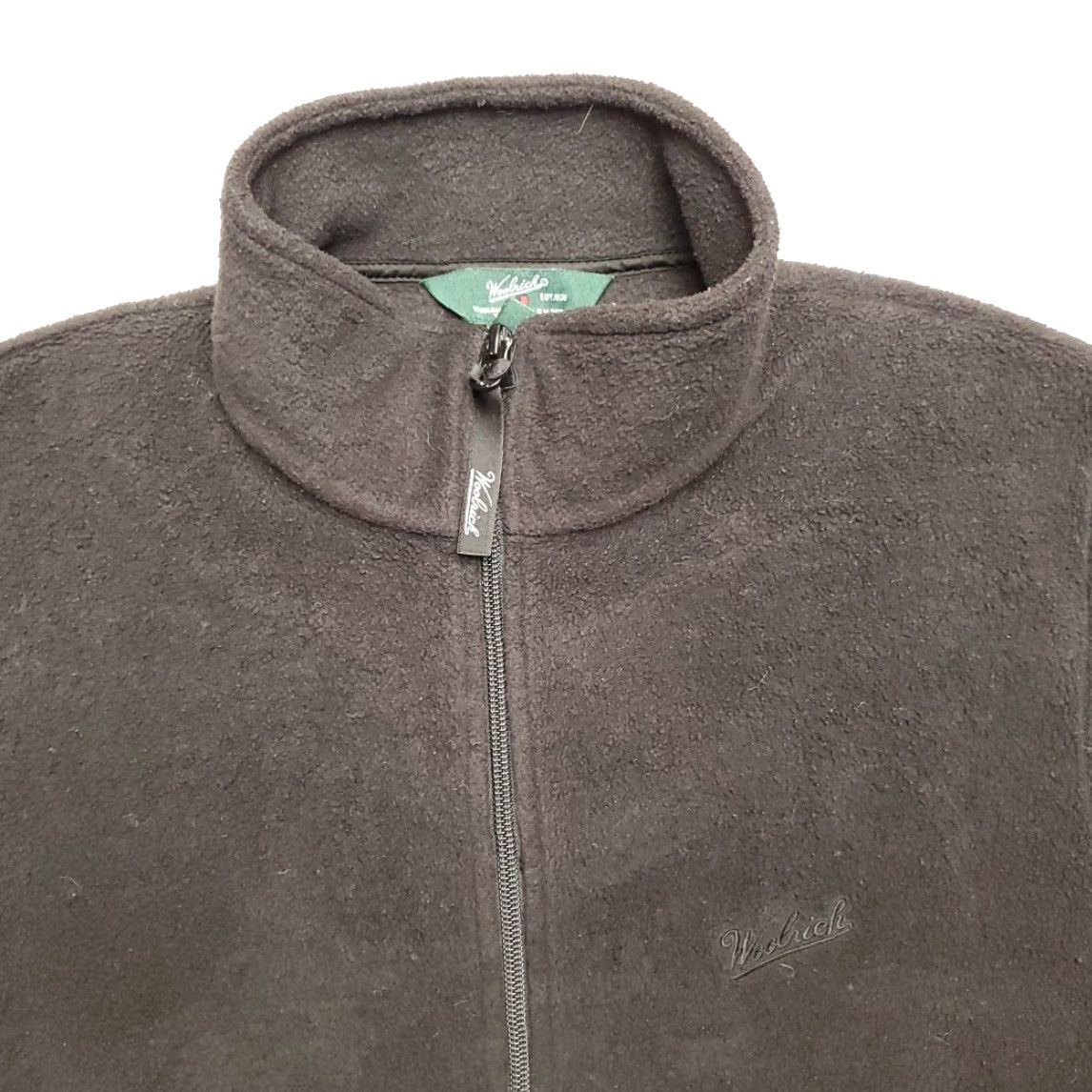 Vintage Woolrich Vest Mens Medium Black 100% Polyester Fleece Full Zip Outdoors Gorp Vest M Black Polyester Fleece Casual Outdoors Mens Size US M / EU 48-50 / 2 - 2 Thumbnail