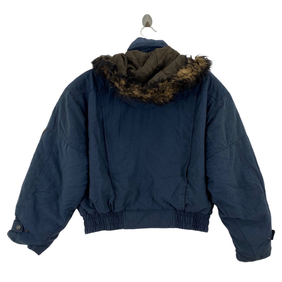 Japanese Brand COURMAYEUR Japan Winter Ski Surf Hooded Short Navy Bomber Size US L / EU 52-54 / 3 - 5 Thumbnail