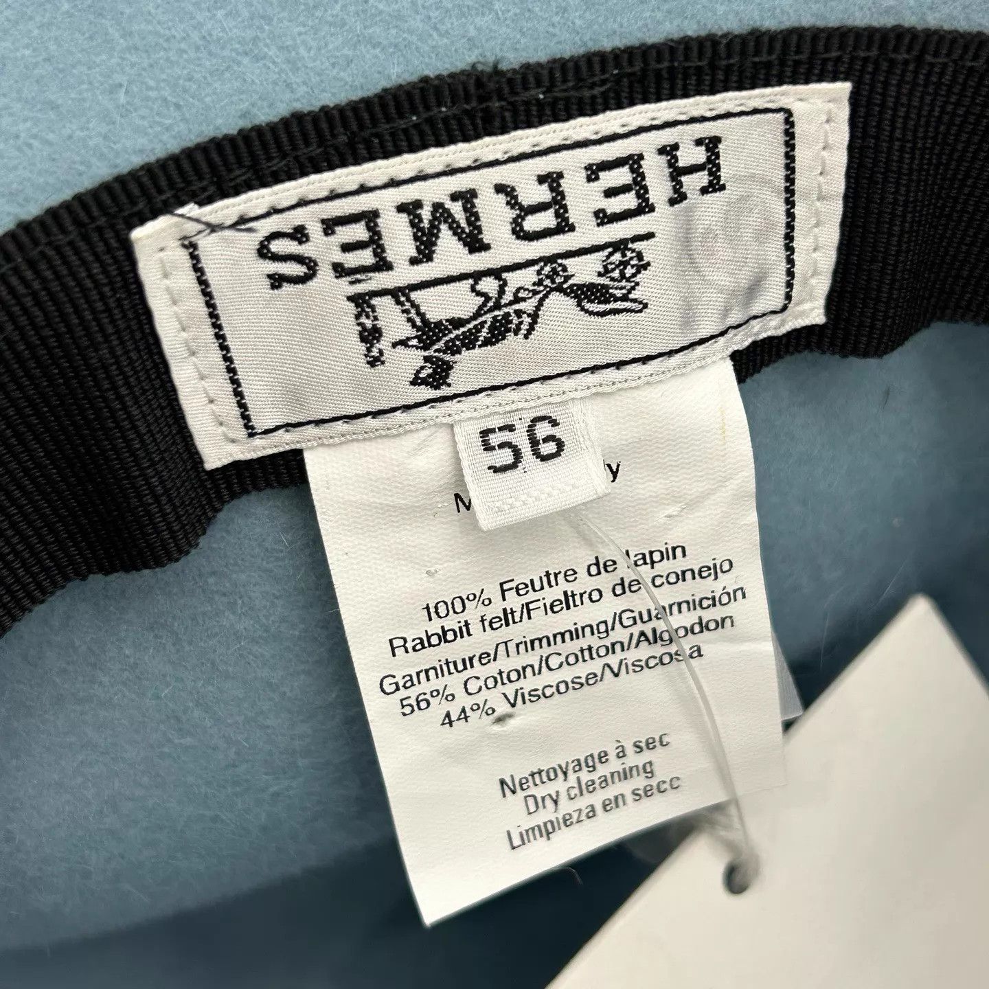 Hermes Hermes Wool Fedora Classic Blue Size 56 Size ONE SIZE - 4 Thumbnail