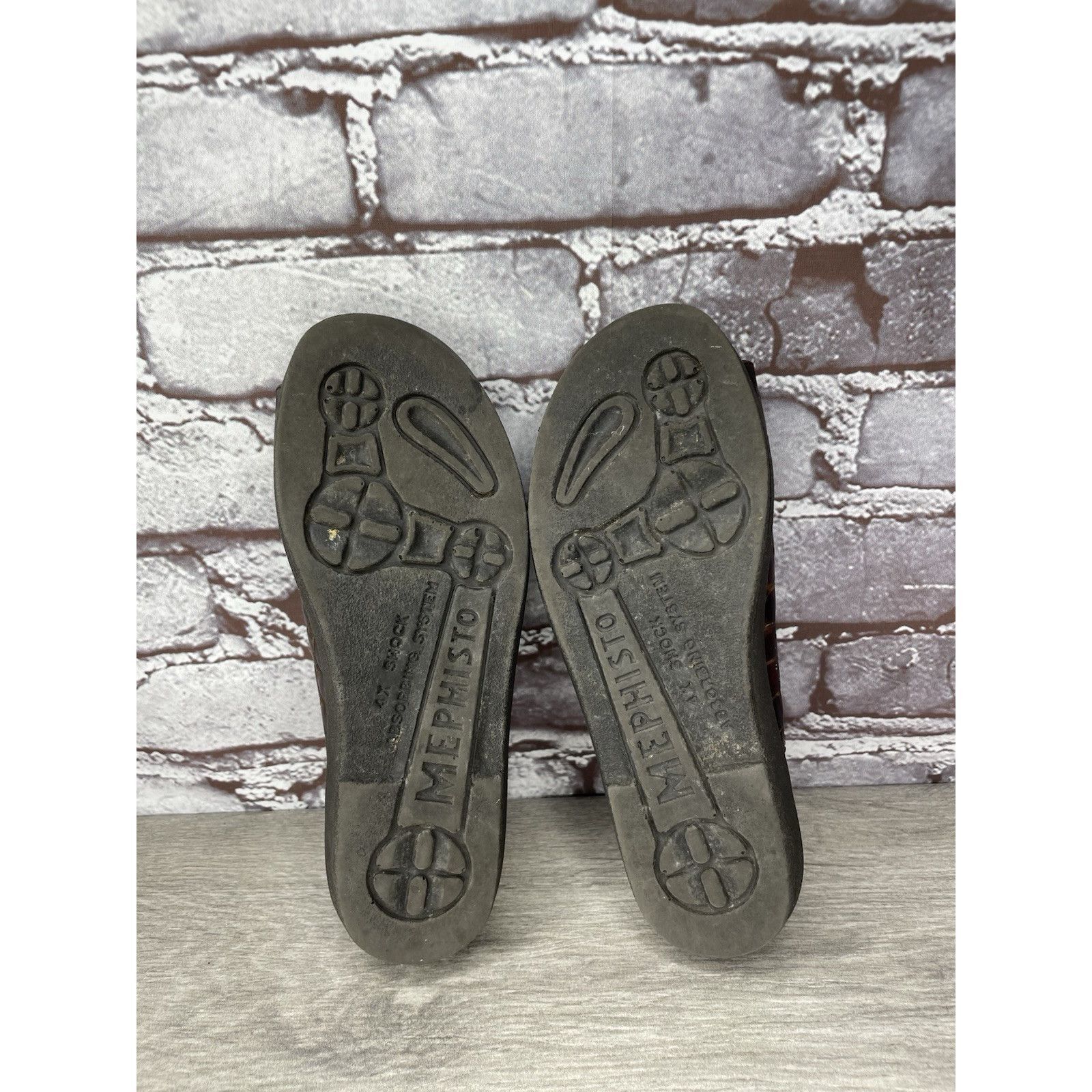 Mephisto Mephisto Brown Leather Croc Embossed Slip On Slides Sandals Size US 5 / IT 35 - 11 Thumbnail