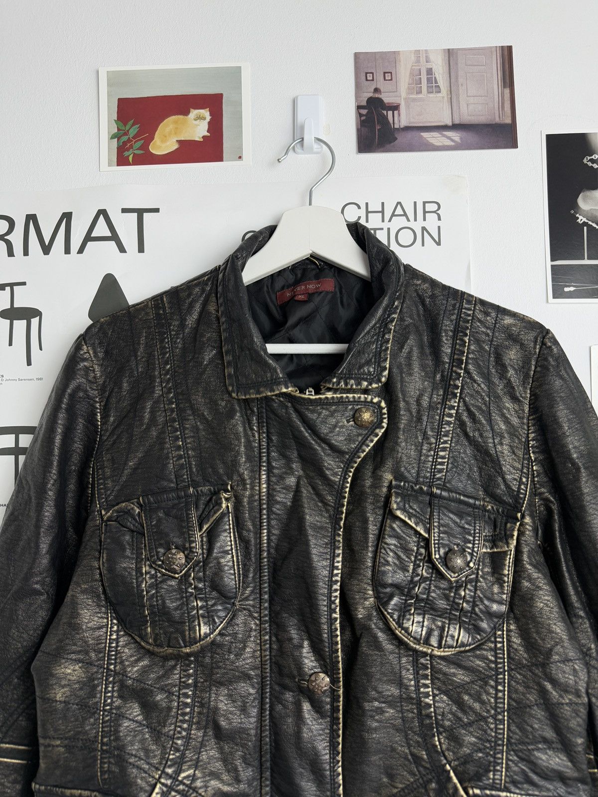 Japanese Brand Vintage y2k cropped leather moto racing jacket M archive Size M / US 6-8 / IT 42-44 - 3 Thumbnail