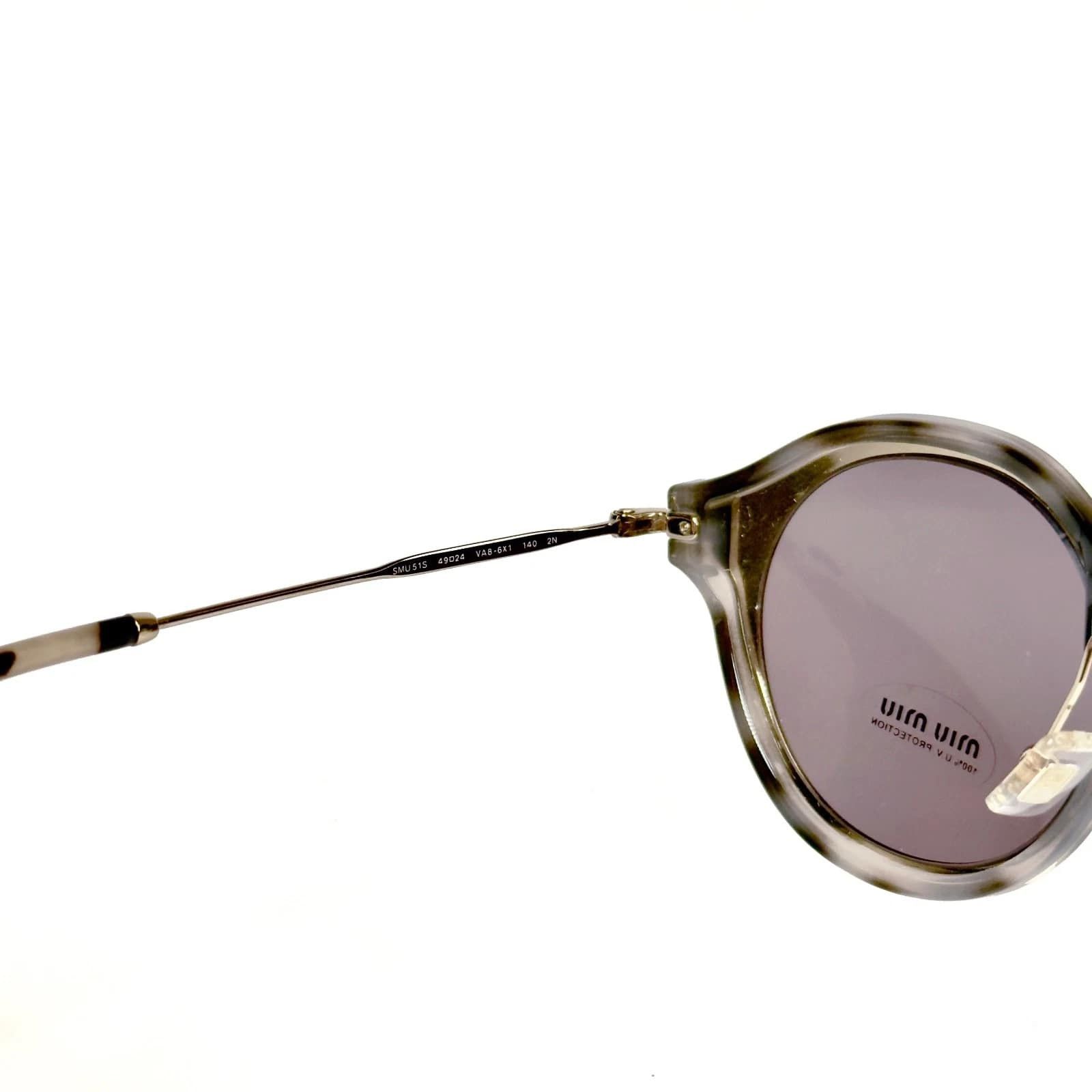 Miu Miu MIU MIU MU51SS NOIR 51S Sand Havana Rose Gold Sunglasses Size ONE SIZE - 2 Thumbnail