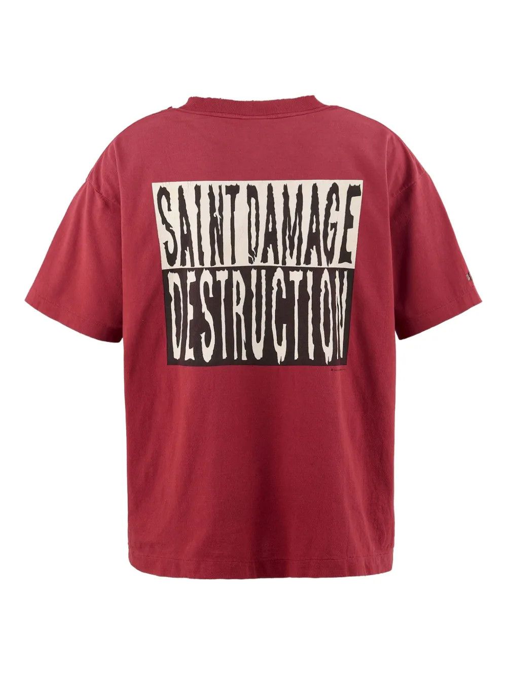 Saint Michael o1mle0326 Short Sleeve Tee Shirt in Burgundy Size US XXL / EU 58 / 5 - 2 Thumbnail