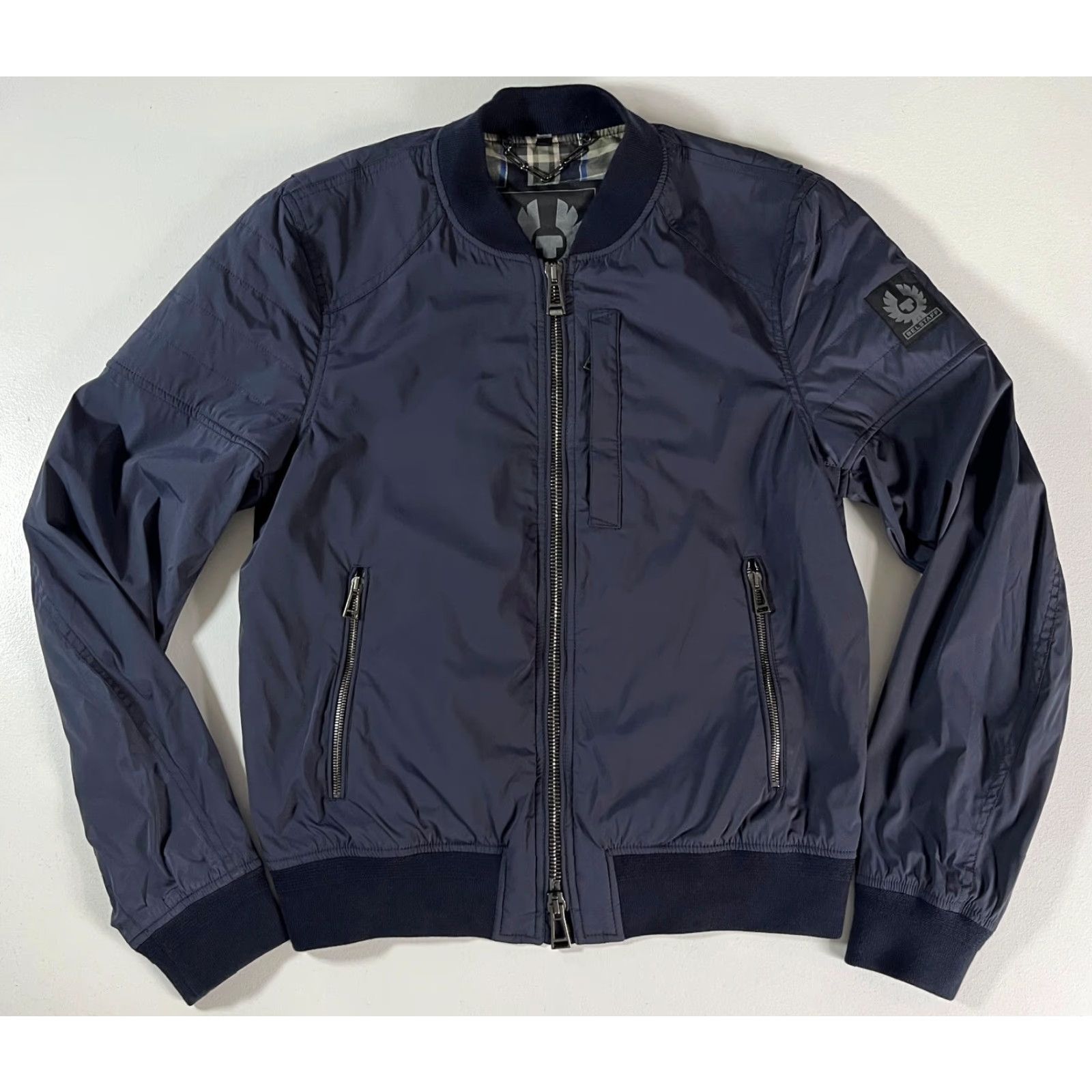 Belstaff VINTAGE Belstaff Stockdale Bomber Jacket Men’s Navy Blue Small 46 Nylon-Blend Zip Pockets Regular Short Size US S / EU 44-46 / 1 - 3 Thumbnail