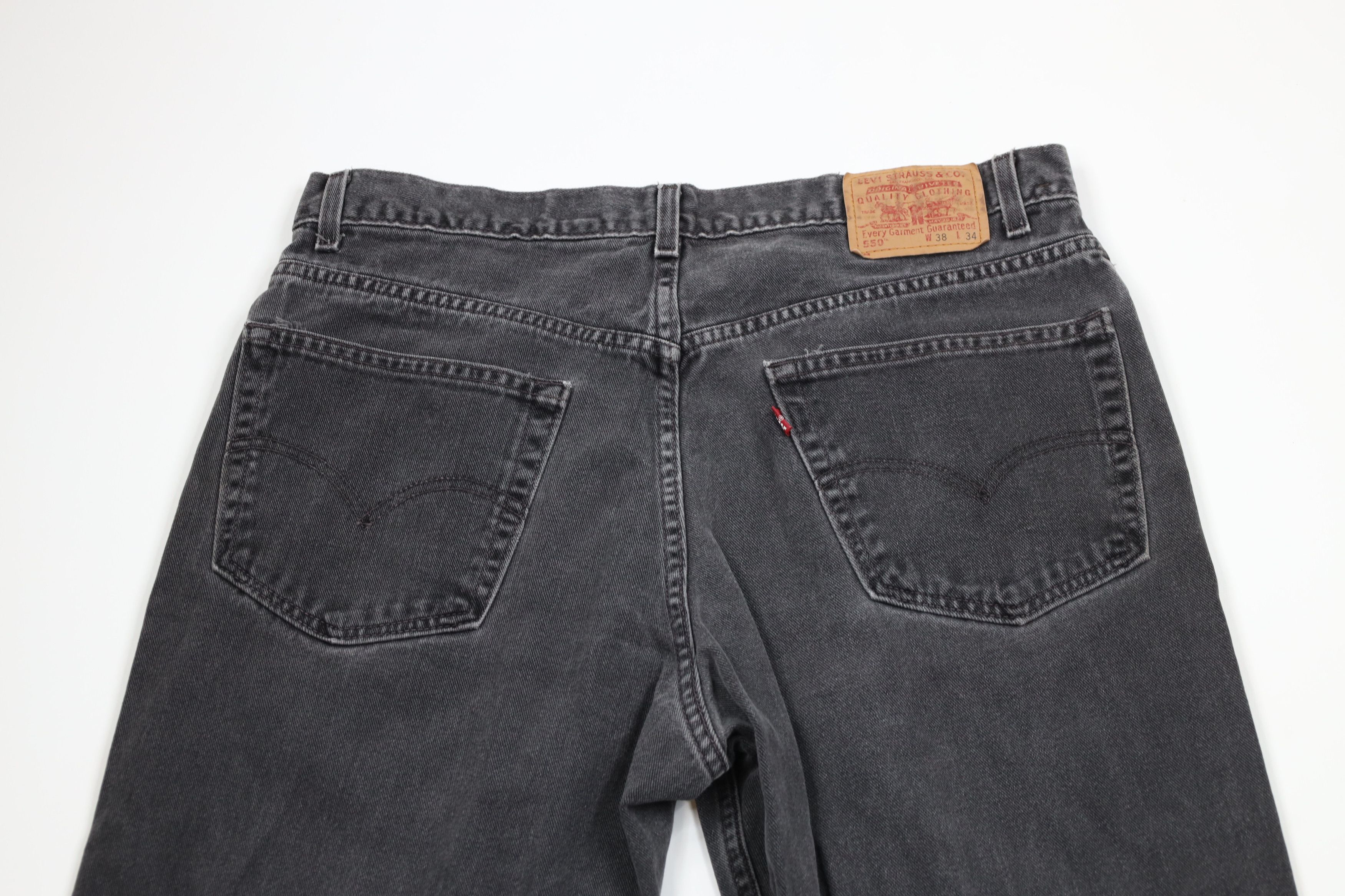 Levi's × Vintage Vintage Y2K 2001 Levis 550 Relaxed Fit Denim Jeans Black Size US 36 / EU 52 - 11 Thumbnail