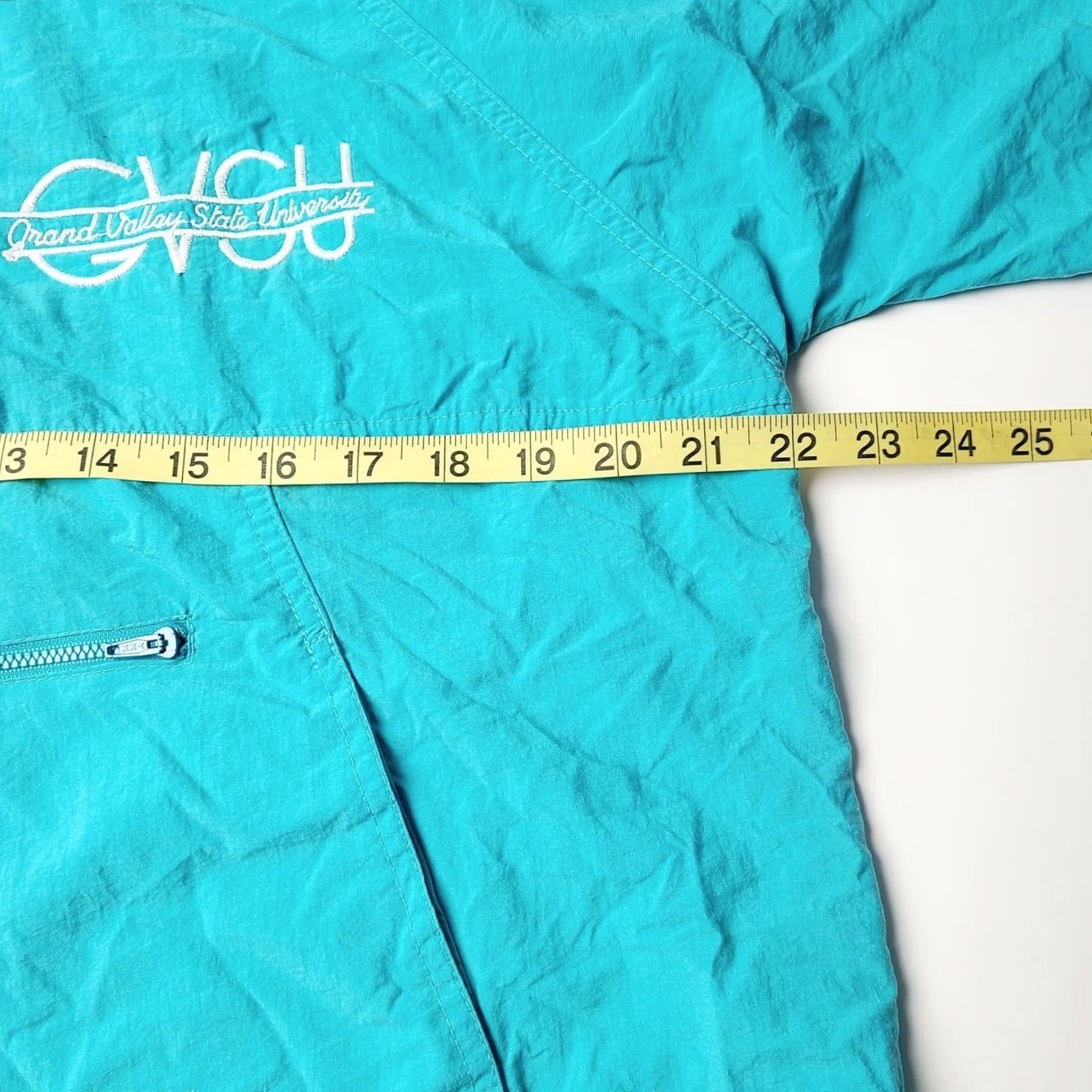 Champion VINTAGE Champion Jacket Women 1/4 Zip Pullover Hooded Windbreaker M Teal Windbreaker Jacket Woman Medium Size M / US 6-8 / IT 42-44 - 4 Thumbnail