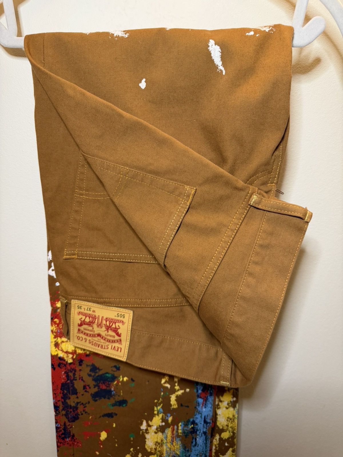 Other Levis x Junya Watanabe CDG Paint Splatter Brown Jeans Size US 37 - 4 Thumbnail
