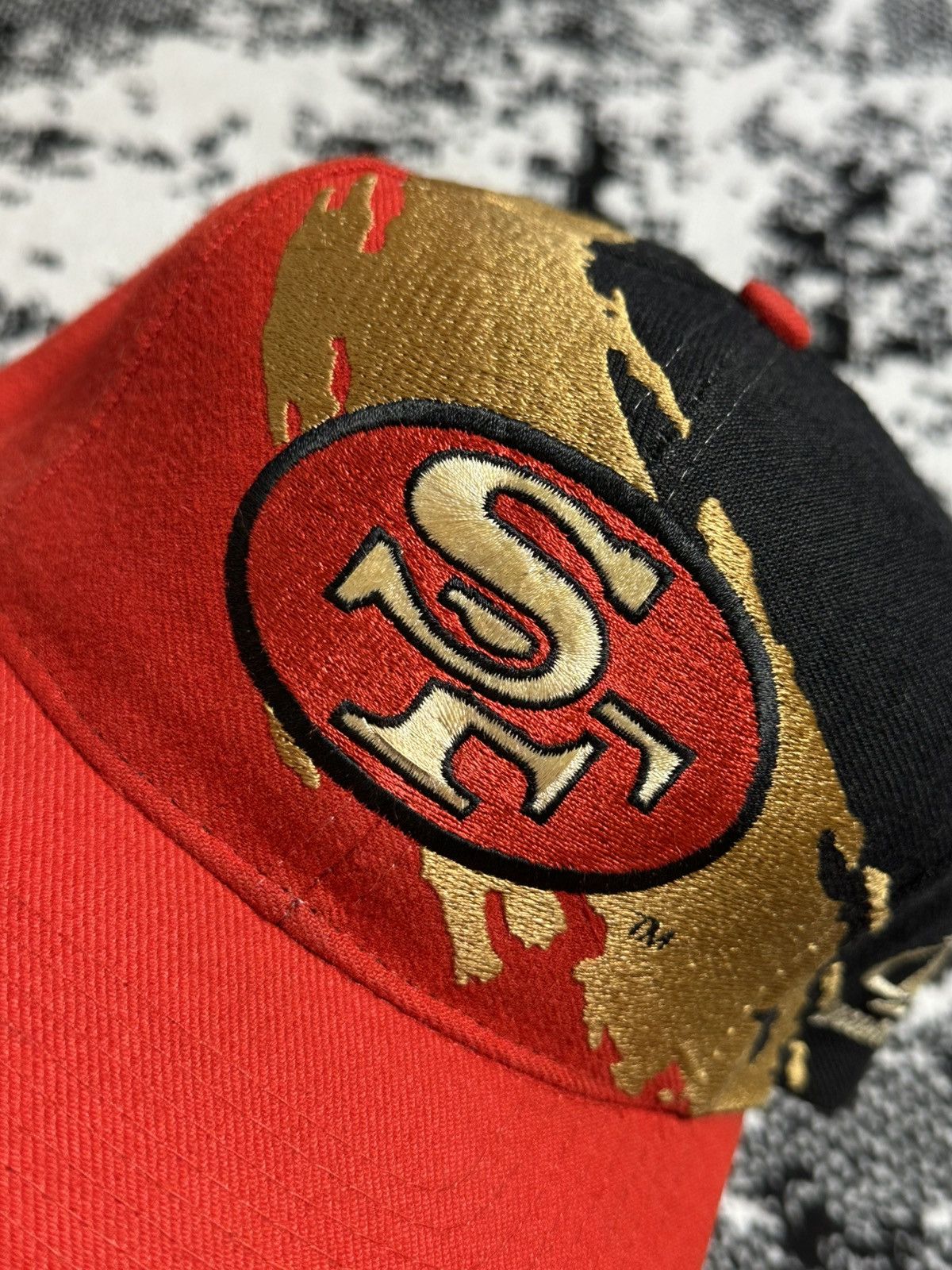 Logo Athletic Vintage NFL San Francisco 49ers Blackdome Splash 90s Hat Size ONE SIZE - 2 Thumbnail