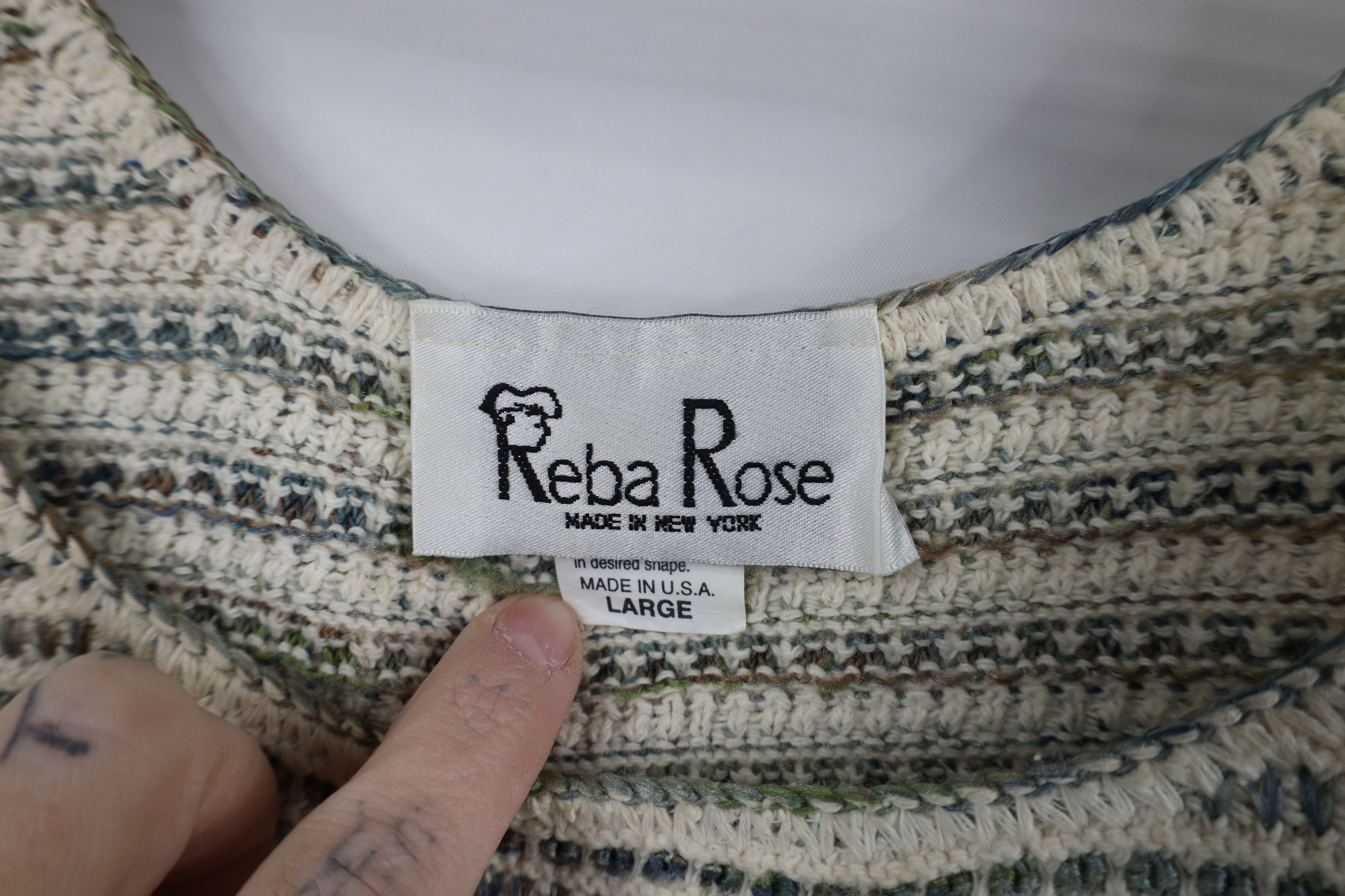 Vintage Vintage 90s Streetwear Tone Striped Knit Tank Top Vest USA Size L / US 10 / IT 46 - 7 Thumbnail