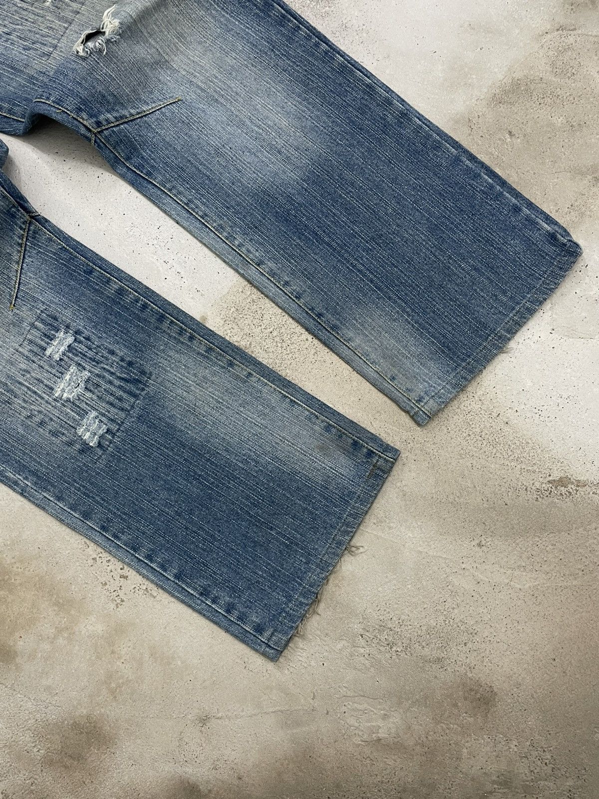 Kapital Vintage Japan 90S Saf And Fool Distressed Patchwork Denim Size US 34 / EU 50 - 3 Thumbnail