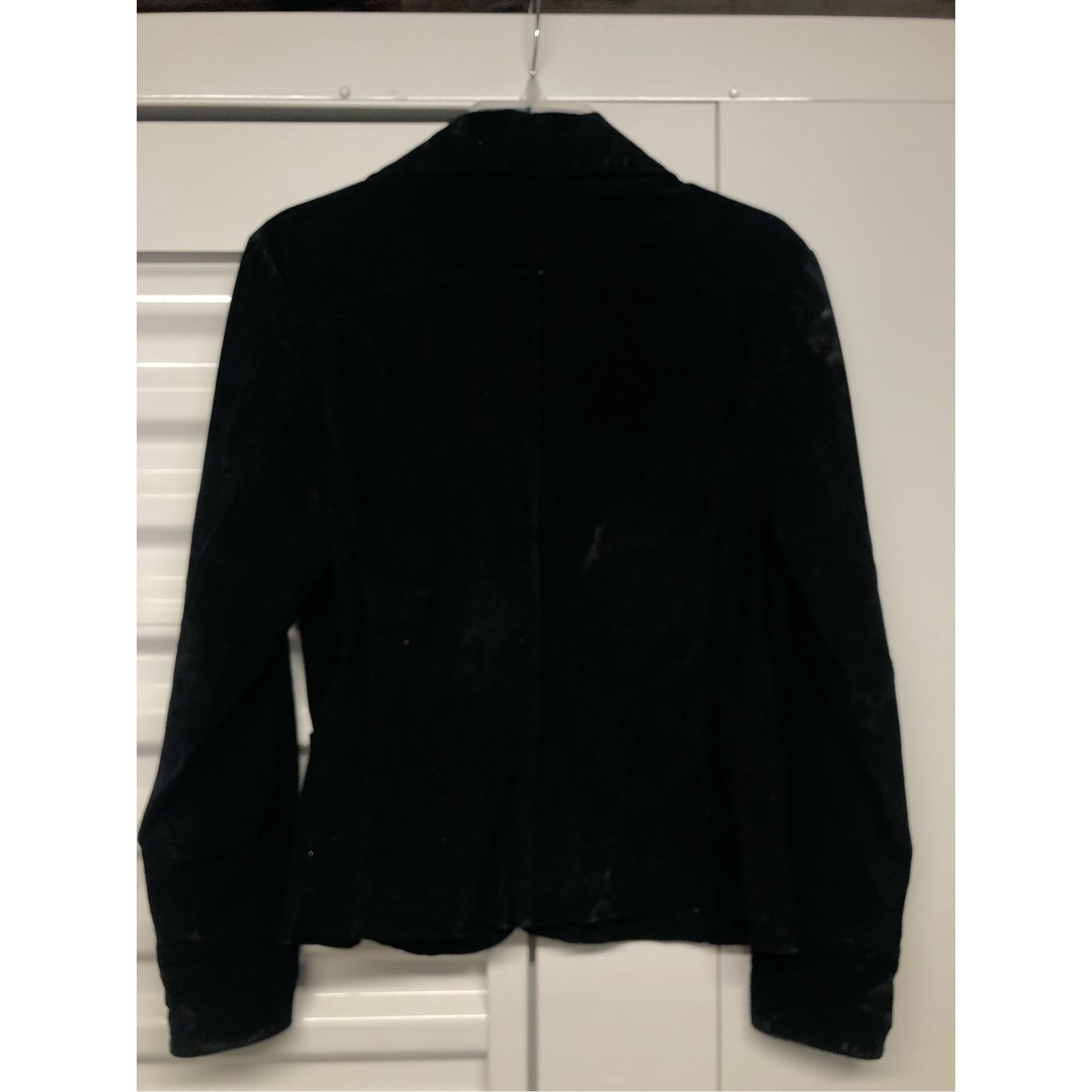 A-Line Live a Little Black 100% Leather Button Jacket Women's Size Size S / US 4 / IT 40 - 2 Preview