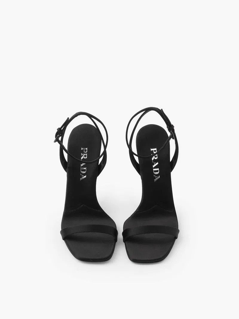 Prada Prada 85mm Satin Geometric Heel Ankle Strap Sandal Pump 39 Size US 9 / IT 39 - 7 Thumbnail