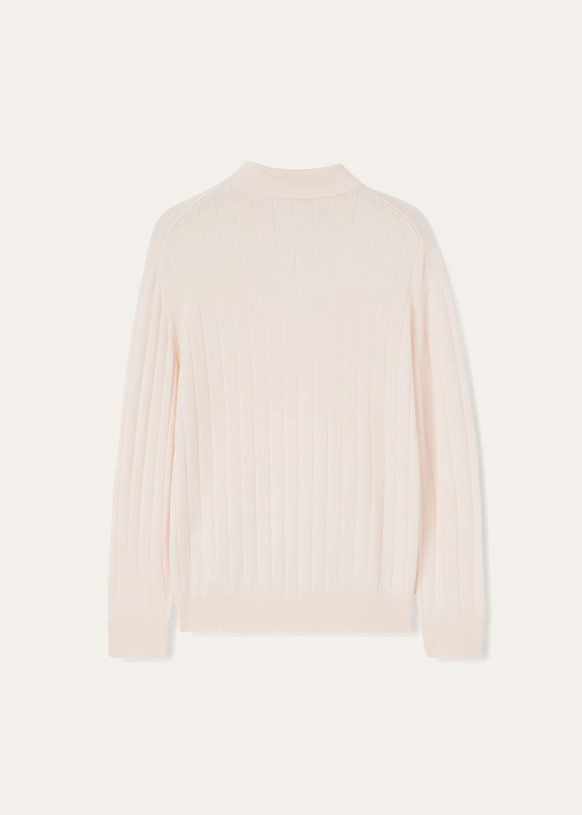 Loro Piana o1srvl11e0824 Porirua Cashmere Polo Shirt in Light Pink Size XL / US 12-14 / IT 48-50 - 2 Thumbnail