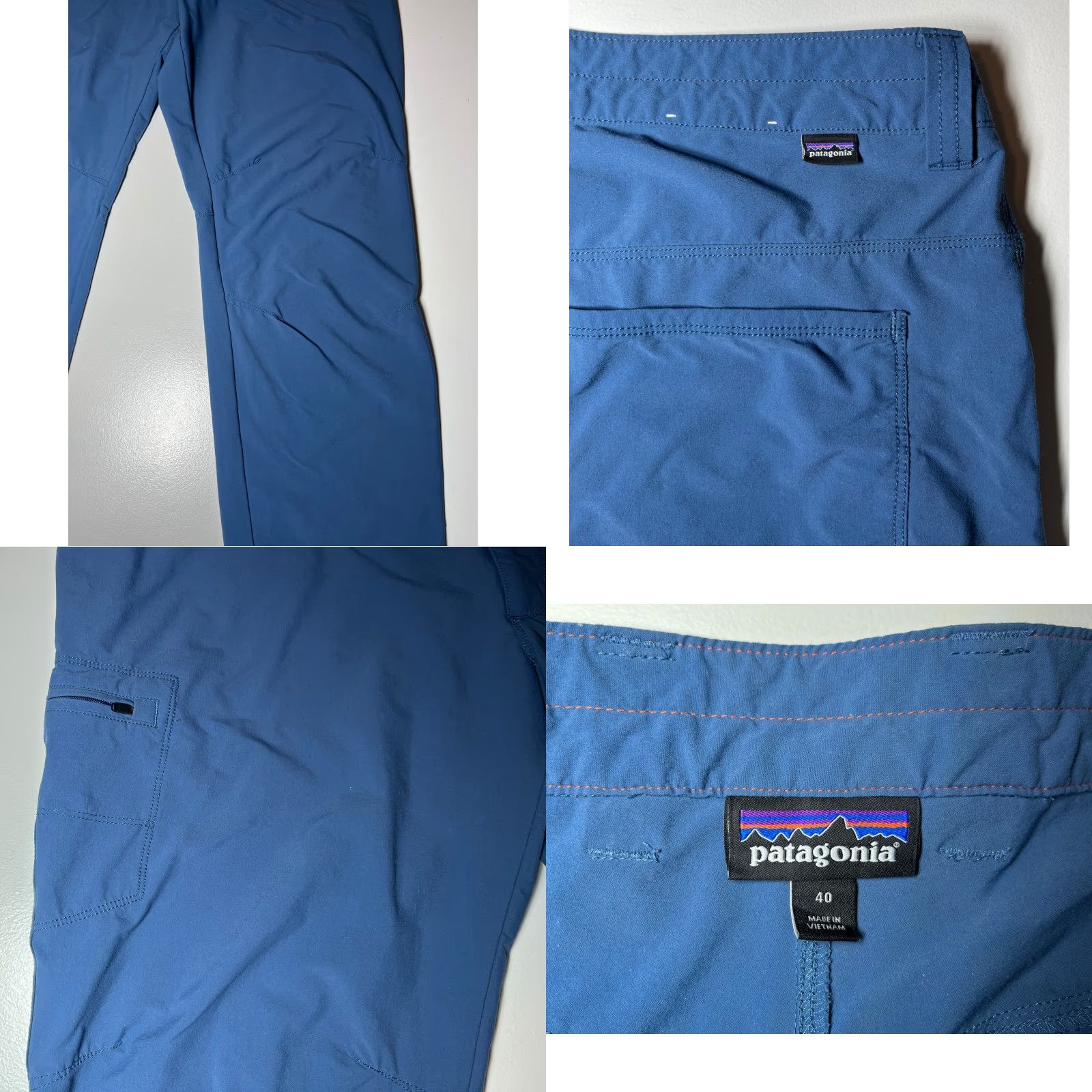 Patagonia Patagonia Men's Quandary Pants 40x30 Regular Blue Solid Hiking Style 55175 Outdoors Lightweight Pockets Men’s Jeans/Activewear Summer Spring Fall Size US 40 / EU 56 - 8 Thumbnail