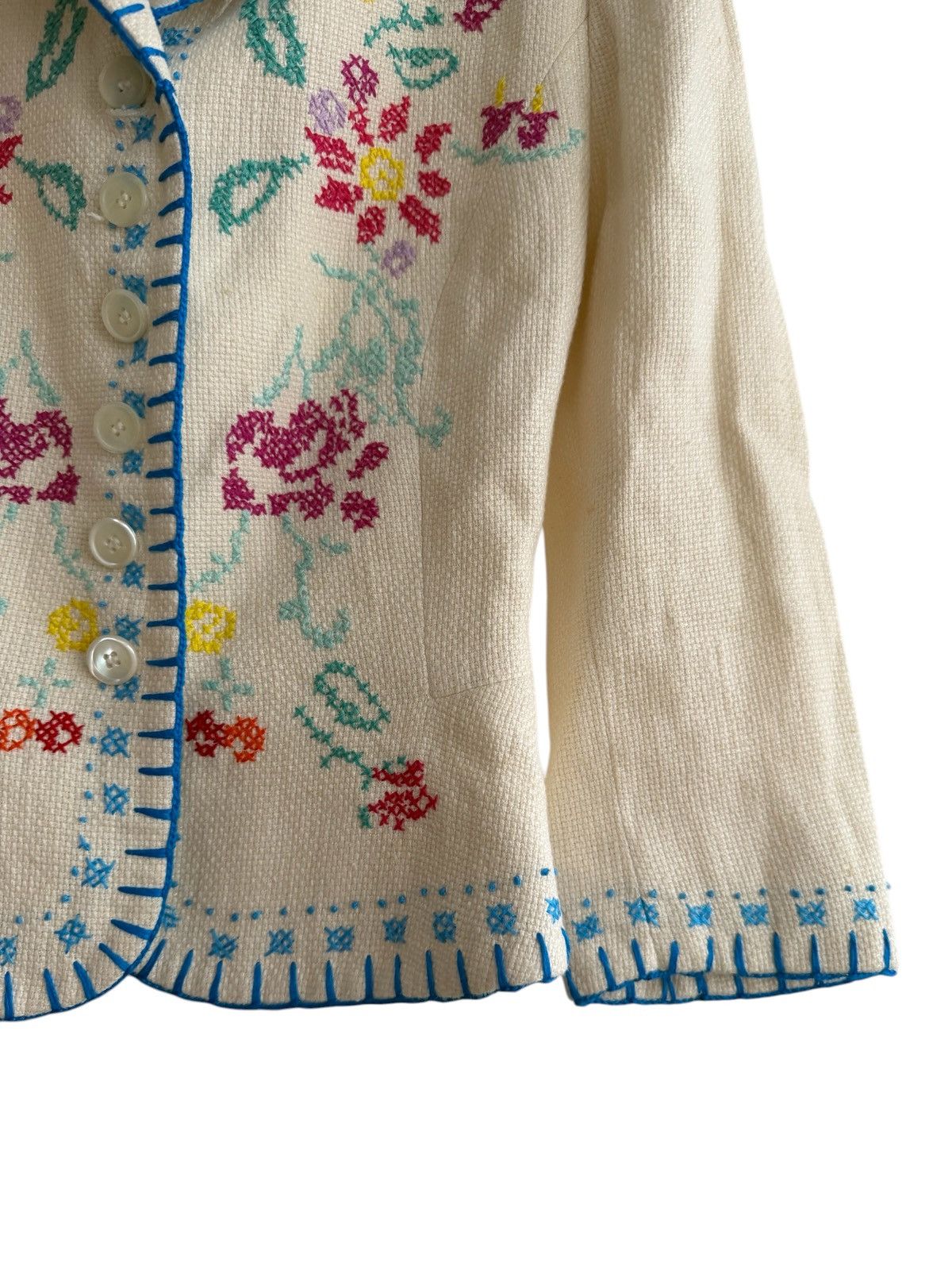 Moschino Moschino Embroidery Linen Jacket Size XS / US 0-2 / IT 36-38 - 6 Thumbnail
