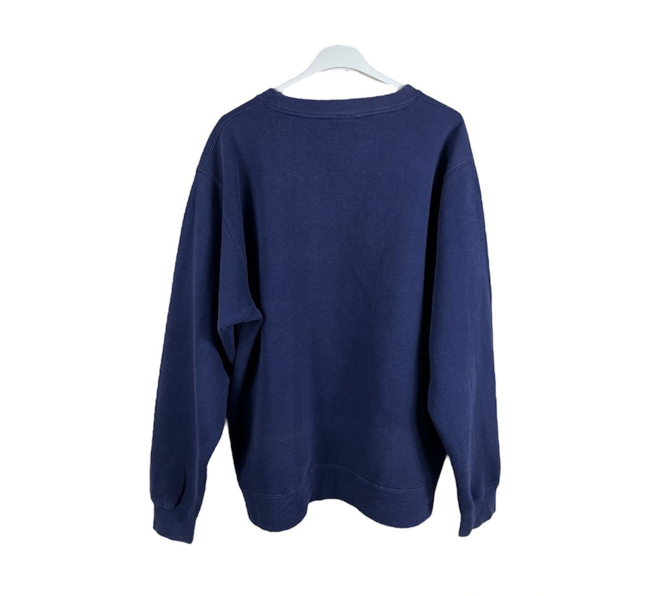 Stussy Vintage 80s Stussy basic chest logo navy distressed crewneck Size US M / EU 48-50 / 2 - 3 Thumbnail