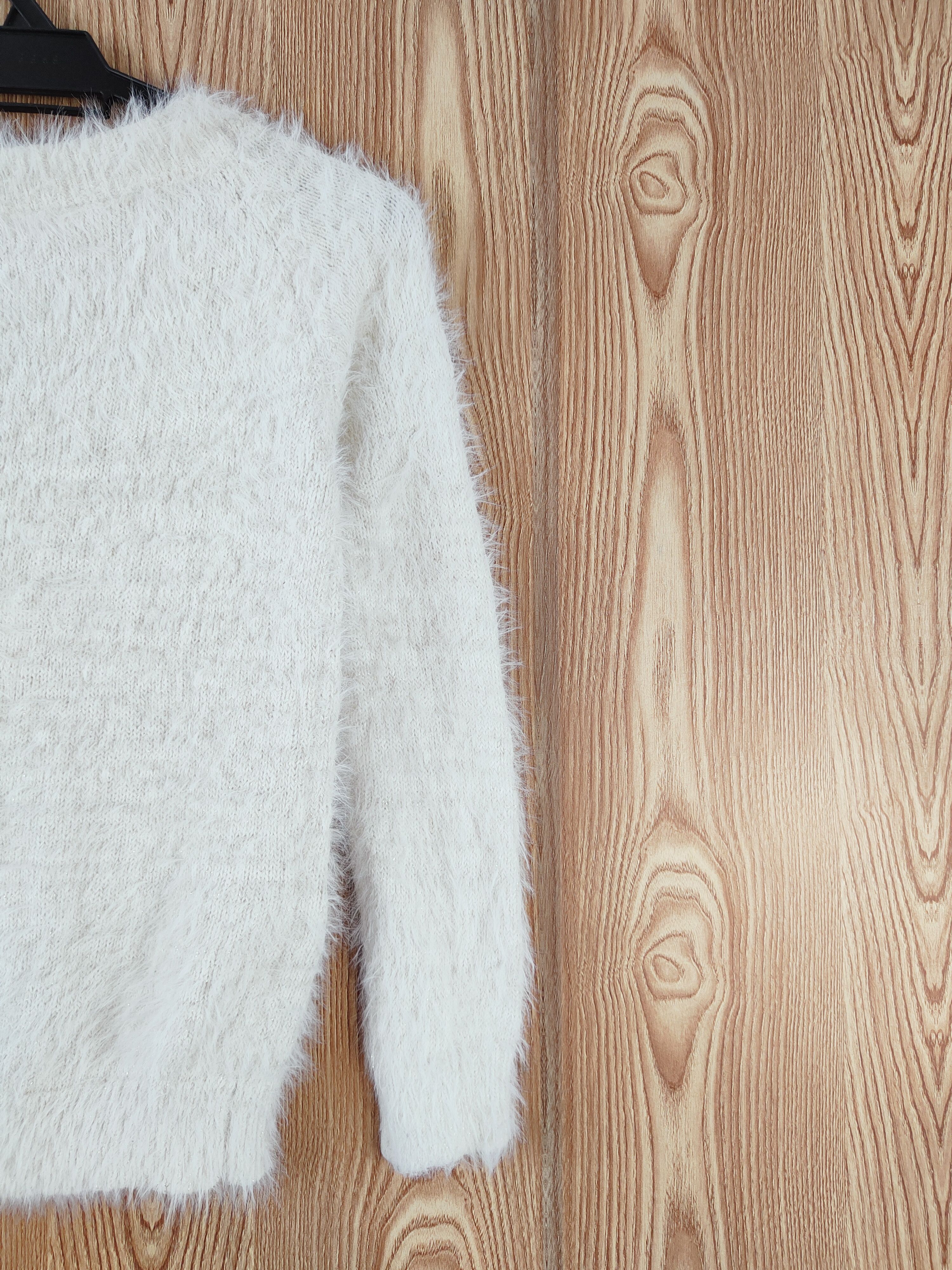 Japanese Brand × Vintage MS Cream Fur Mohair Knitwear Size M / US 6-8 / IT 42-44 - 9 Thumbnail