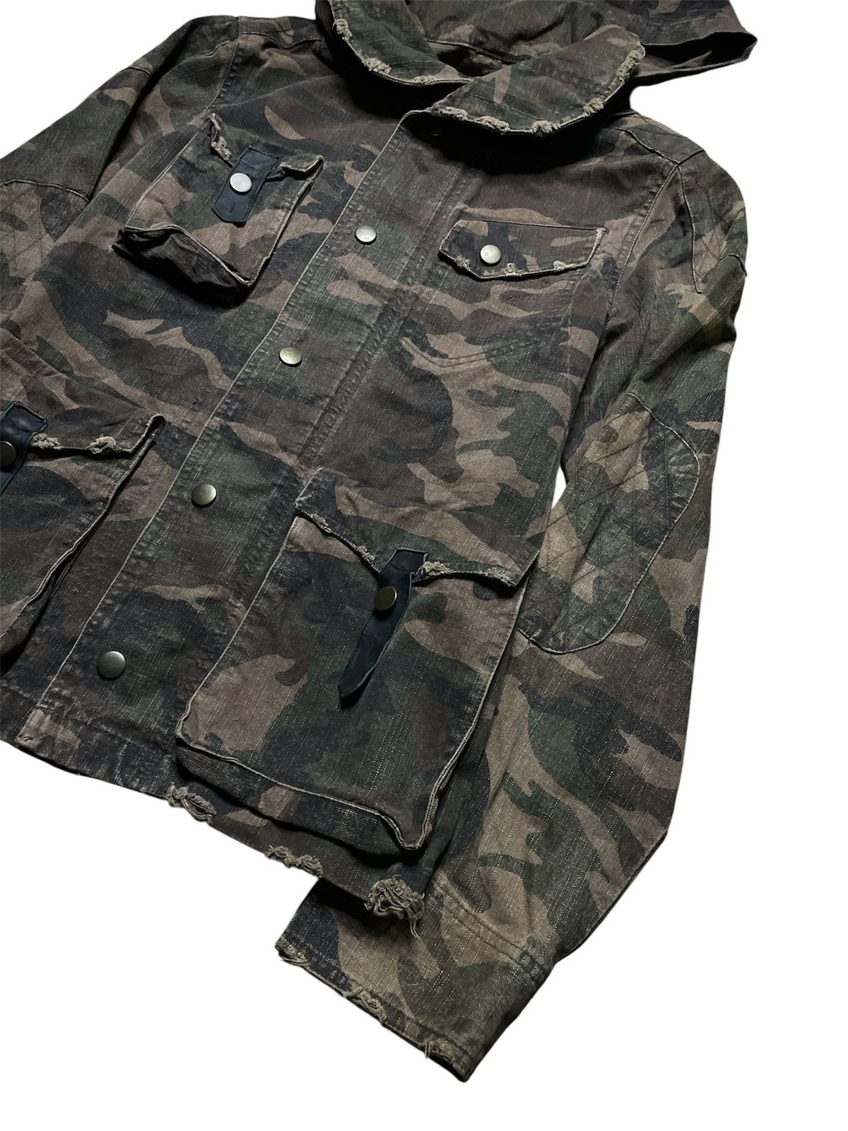 GOA 2000’s Bub Jhonny - Cyber Style Distressed Camo Bono Jacket Size US M / EU 48-50 / 2 - 4 Thumbnail