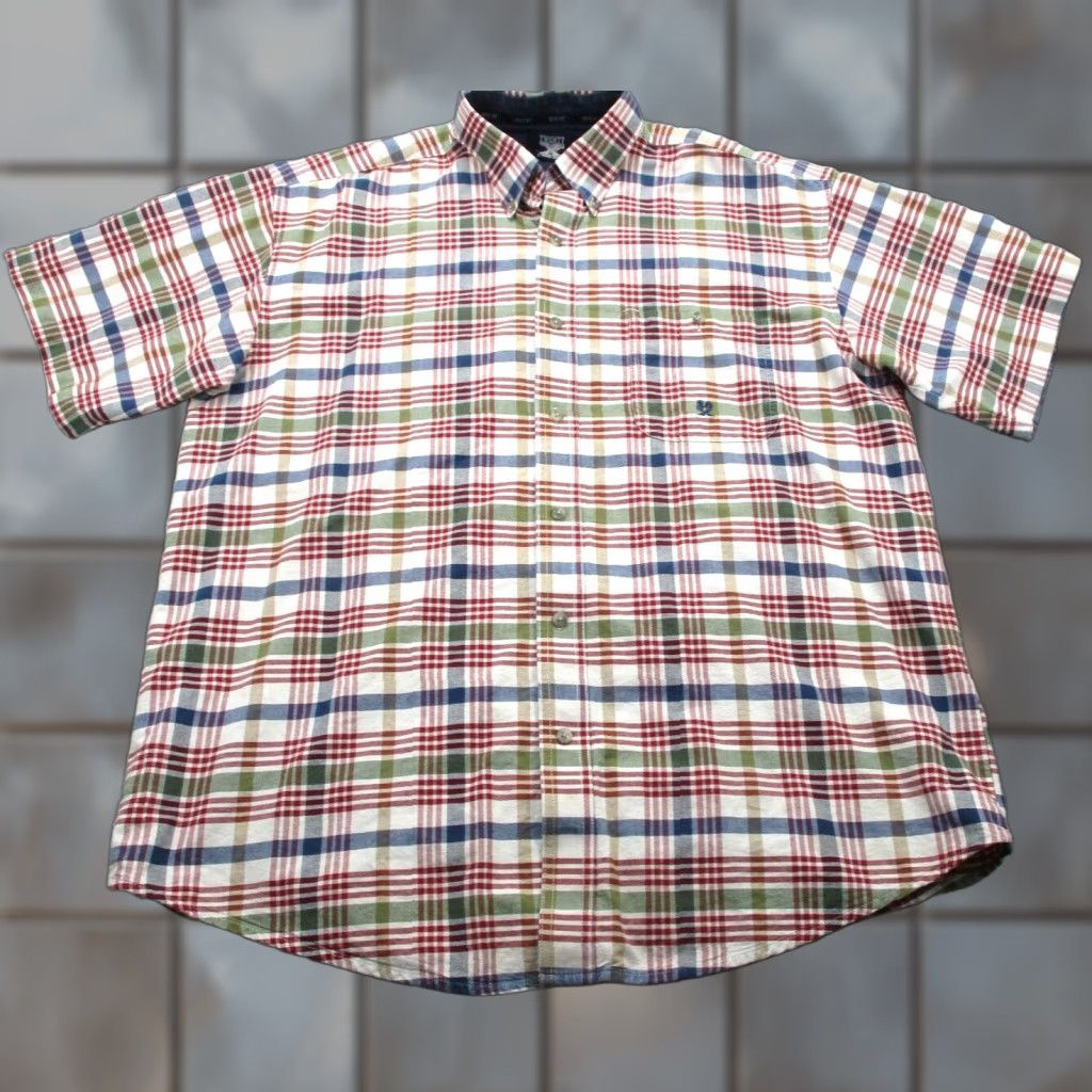 Wrangler Wrangler Twenty X Shirt Mens XL Red Plaid Button Up Western Short Sleeve Size US XL / EU 56 / 4 - 1 Thumbnail