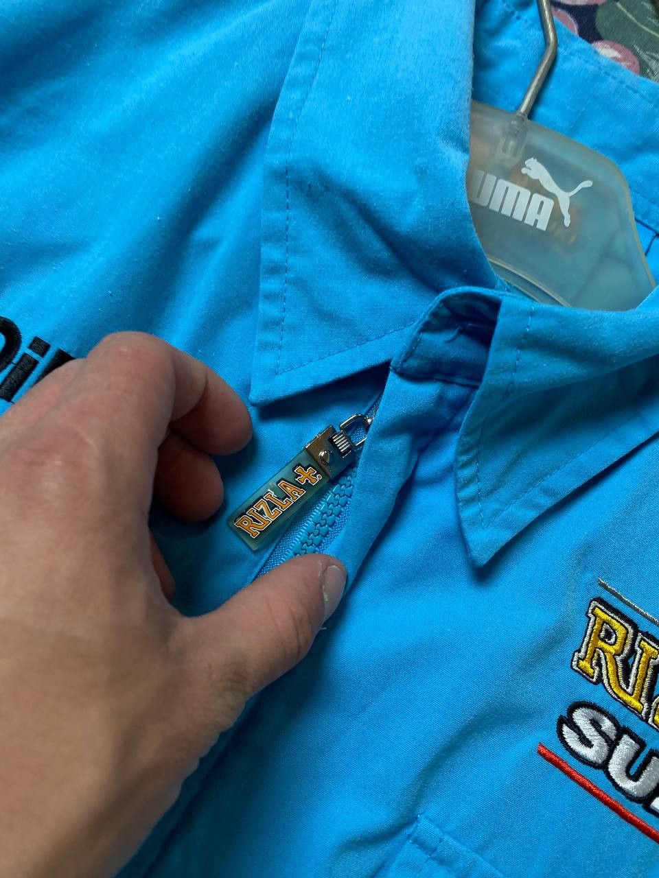Vintage Vintage Rizla Suzuki Sponsor Big Logo Racing Team Motorsport Size US XL / EU 56 / 4 - 4 Thumbnail